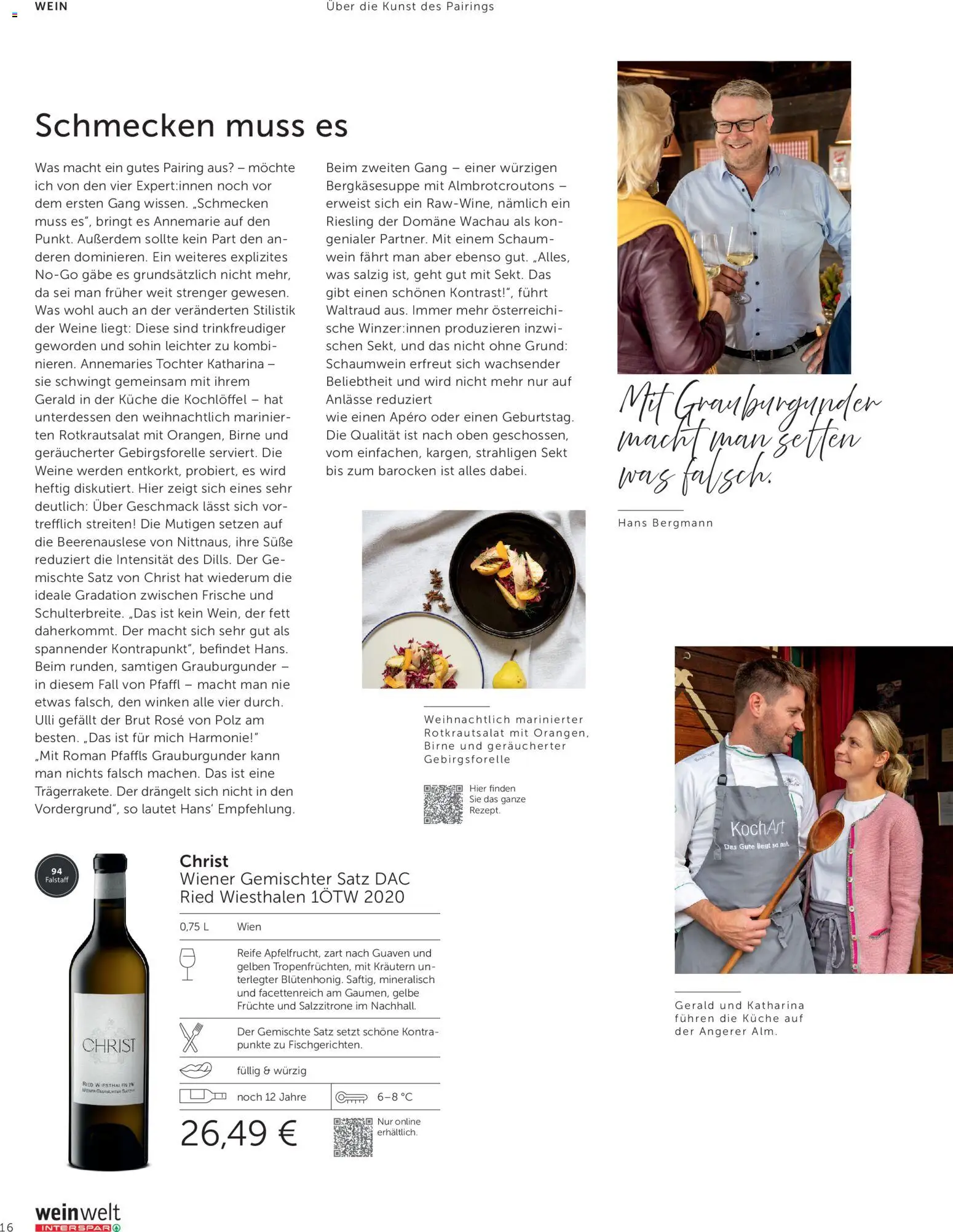 Interspar Meine Weinwelt Ausgabe Winter 2025 gültig ab 14.12.2025 | Seite: 16 | Produkte: Birne, Wein