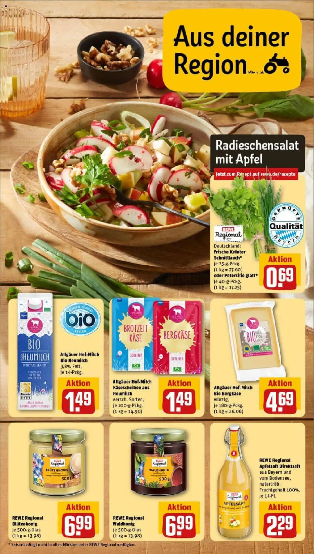 Rewe prospekt Bad Brückenau	 - gültig ab dem 13.07.2025 | Seite: 5 | Produkte: Käse, Äpfel, Apfelsaft, Petersilie