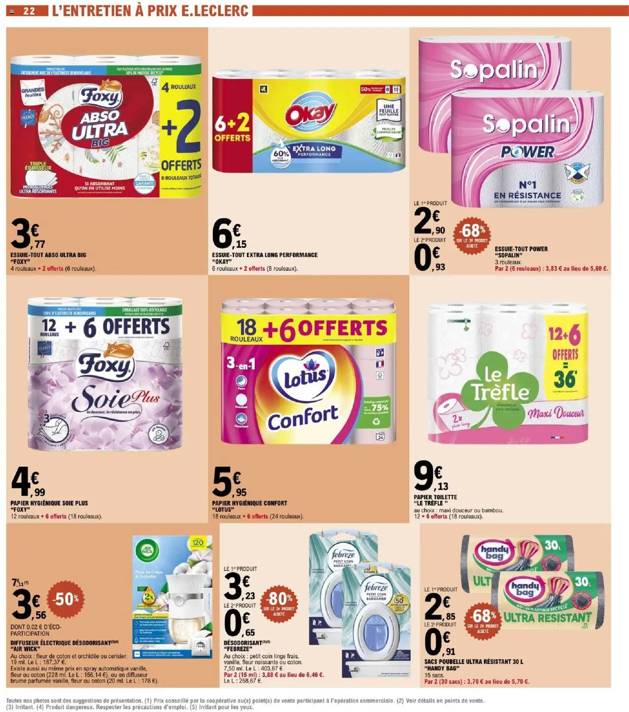  | Page: 22 | Produits: Poubelle, Désodorisant, Orchidée, Sacs poubelle