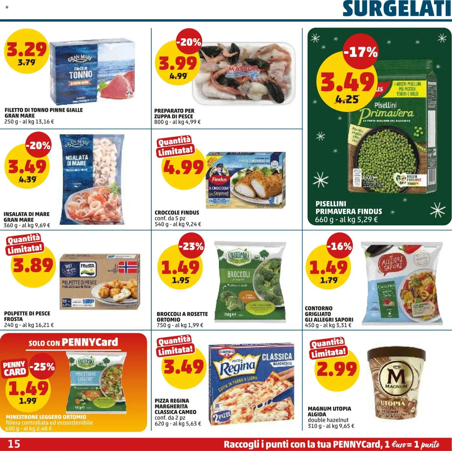 Volantino PENNY del 01.12.2025 | Pagina: 15 | Prodotti: Pesce, Insalata, Pinne, Broccoli