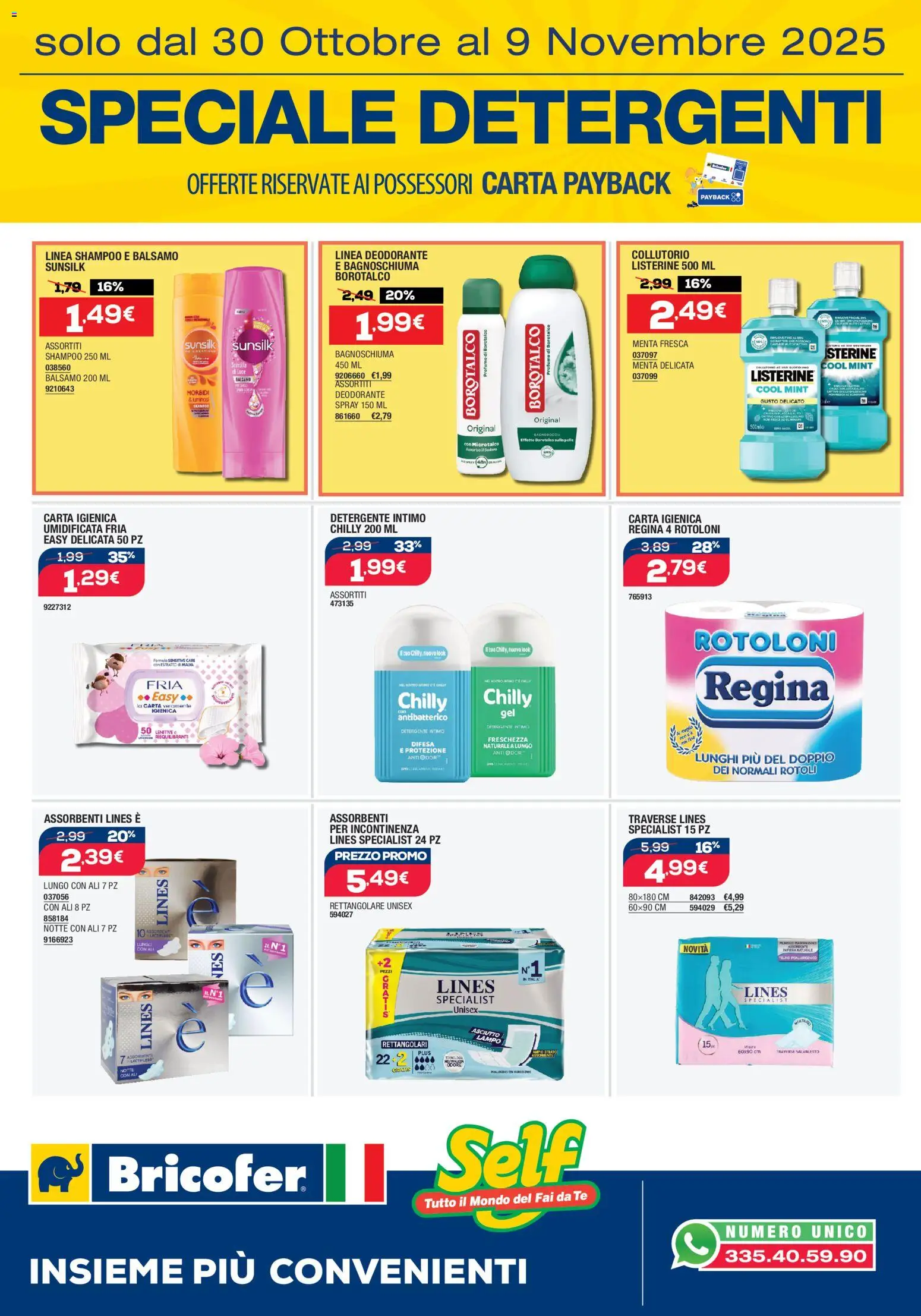 Volantino Bricofer del 30.10.2025 | Pagina: 10 | Prodotti: Detergente intimo, Intimo, Menta, Profumo