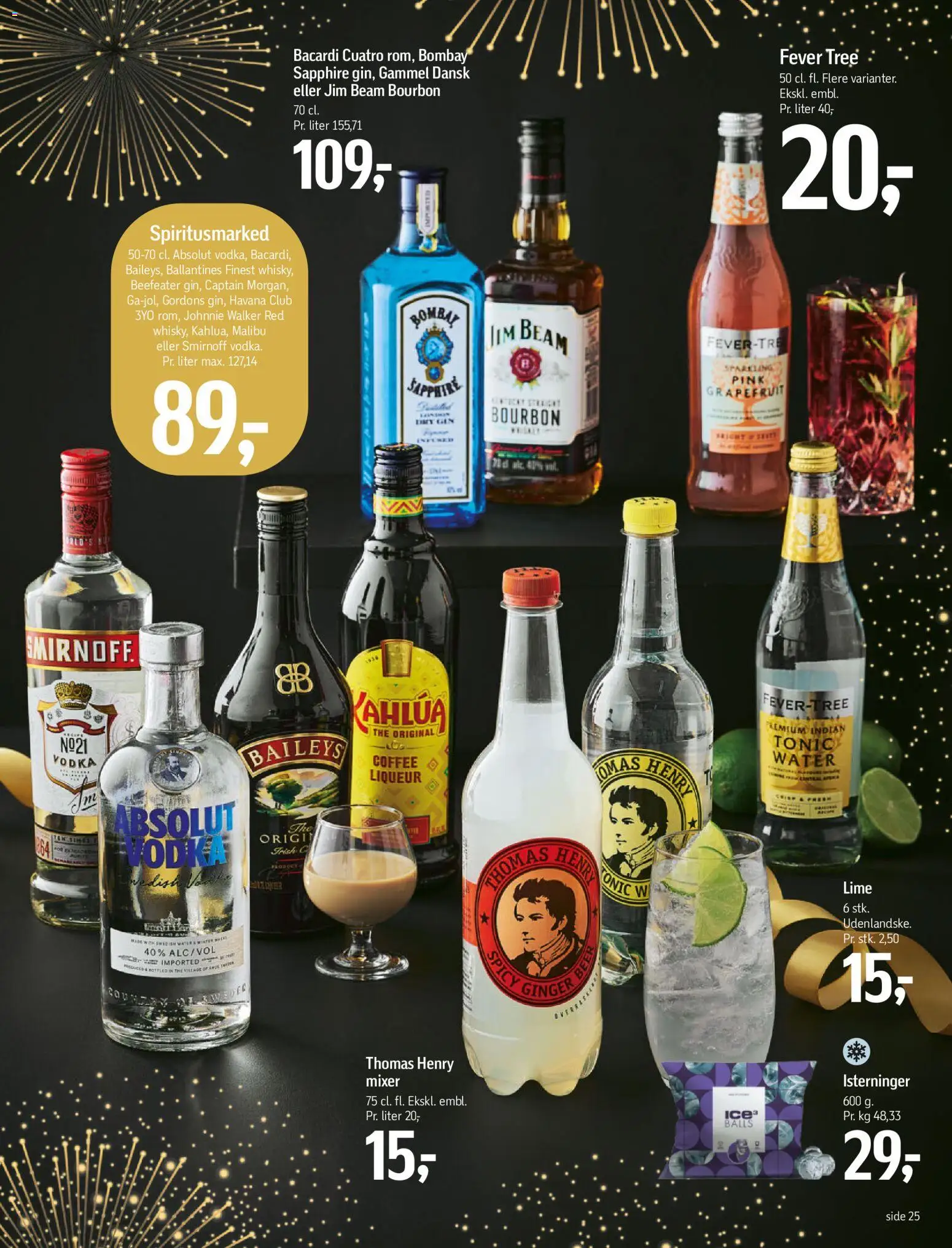 Føtex tilbudsavis – gyldig fra 27.12.2025 | Side: 28 | Produkter: Amendoins, Bourbon, Vodka, Mixer