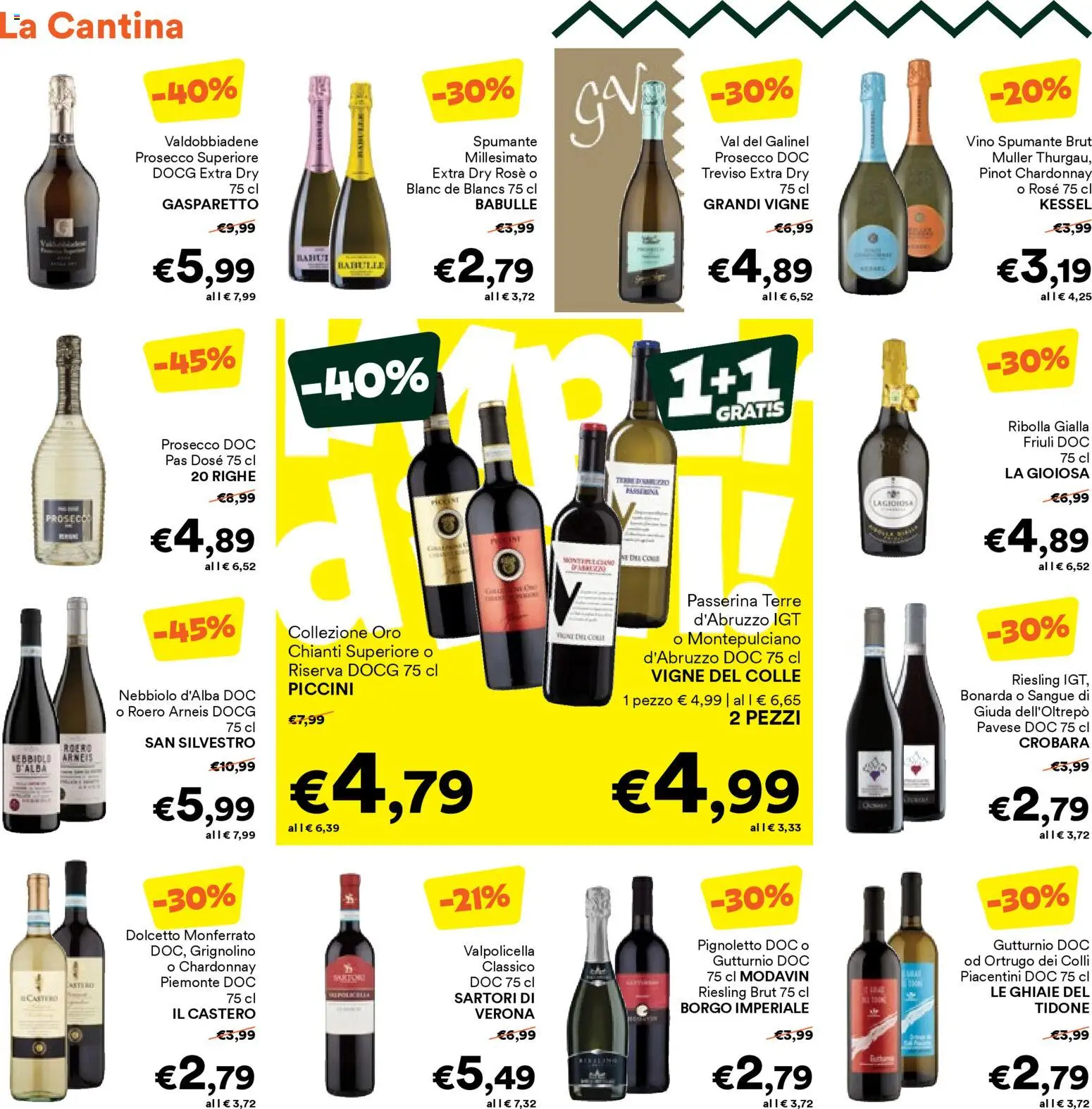 Volantino Unes del 23.01.2026 | Pagina: 16 | Prodotti: Prosecco, Vino, Spumante