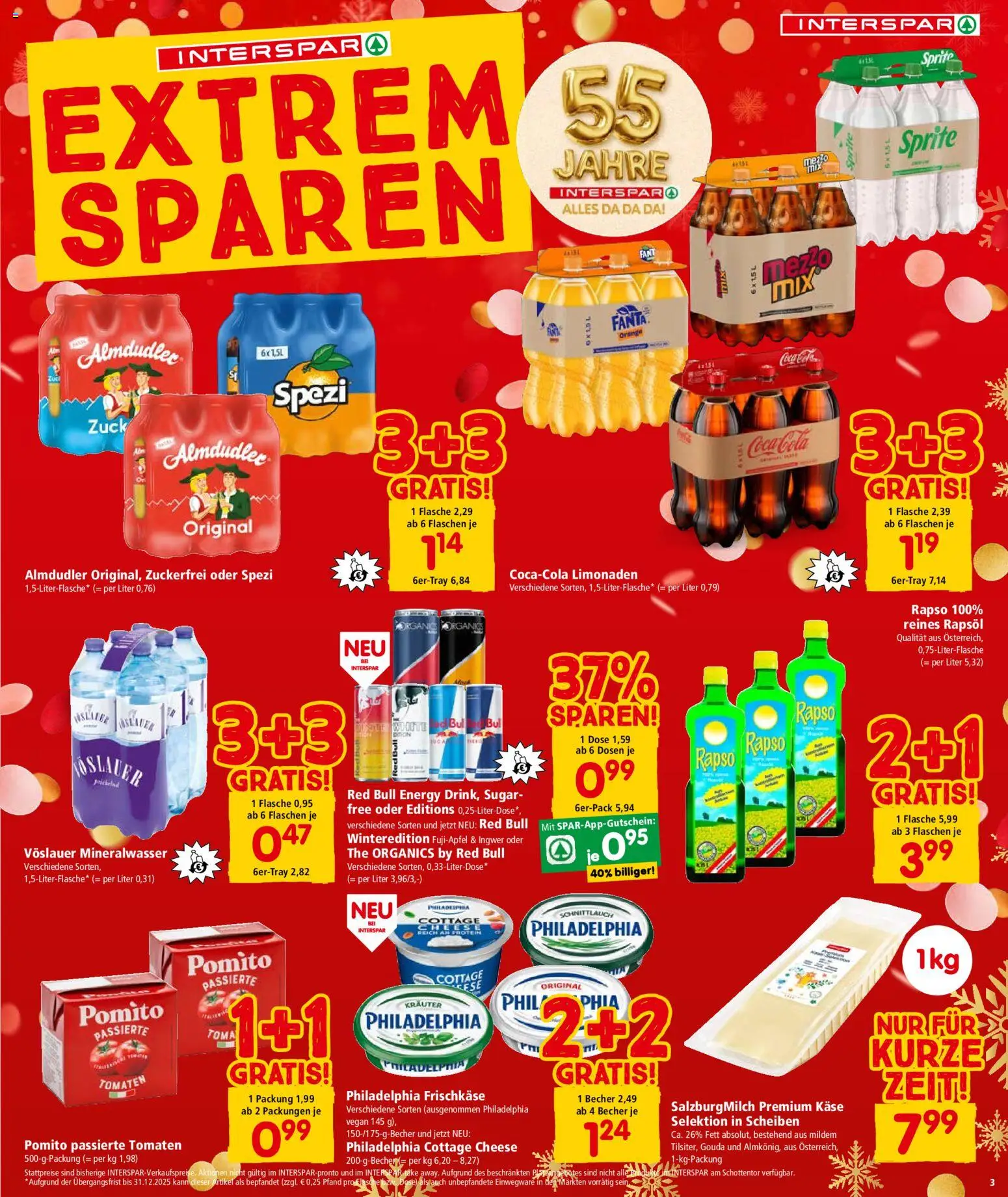 Interspar Flugblatt - Kärnten gültig ab 18.12.2025 | Seite: 3 | Produkte: Käse, Tomaten