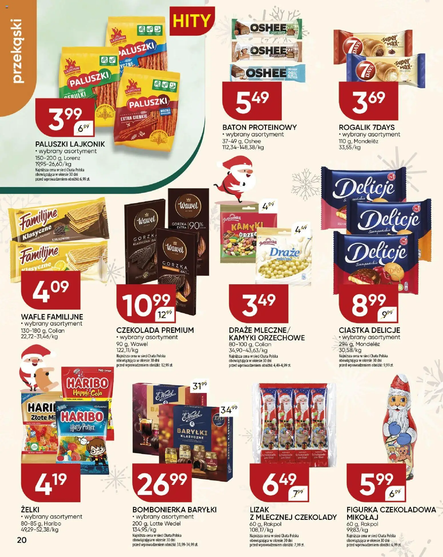 Chata Polska Gazetka od 04.12.2025 | Strona: 20 | Produkty: Czekoladowa, Bombonierka, Baton, Żelki