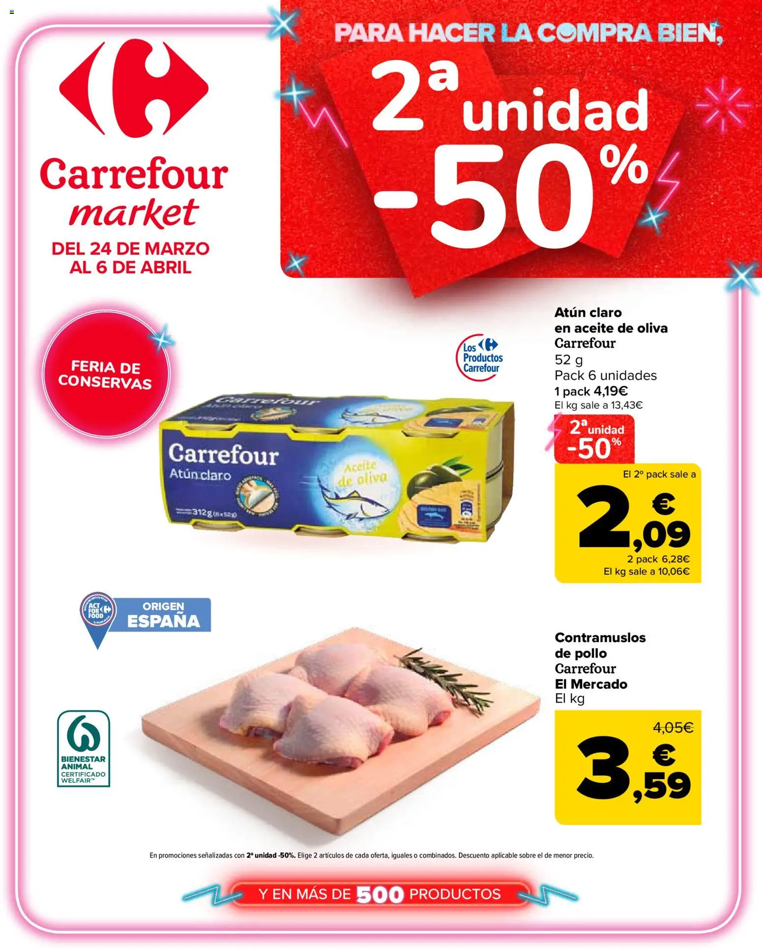 Carrefour Market folleto │ válido desde el 24.03.2026 | Página: 1 | Productos: Aceite, Aceite de oliva, Atún claro
