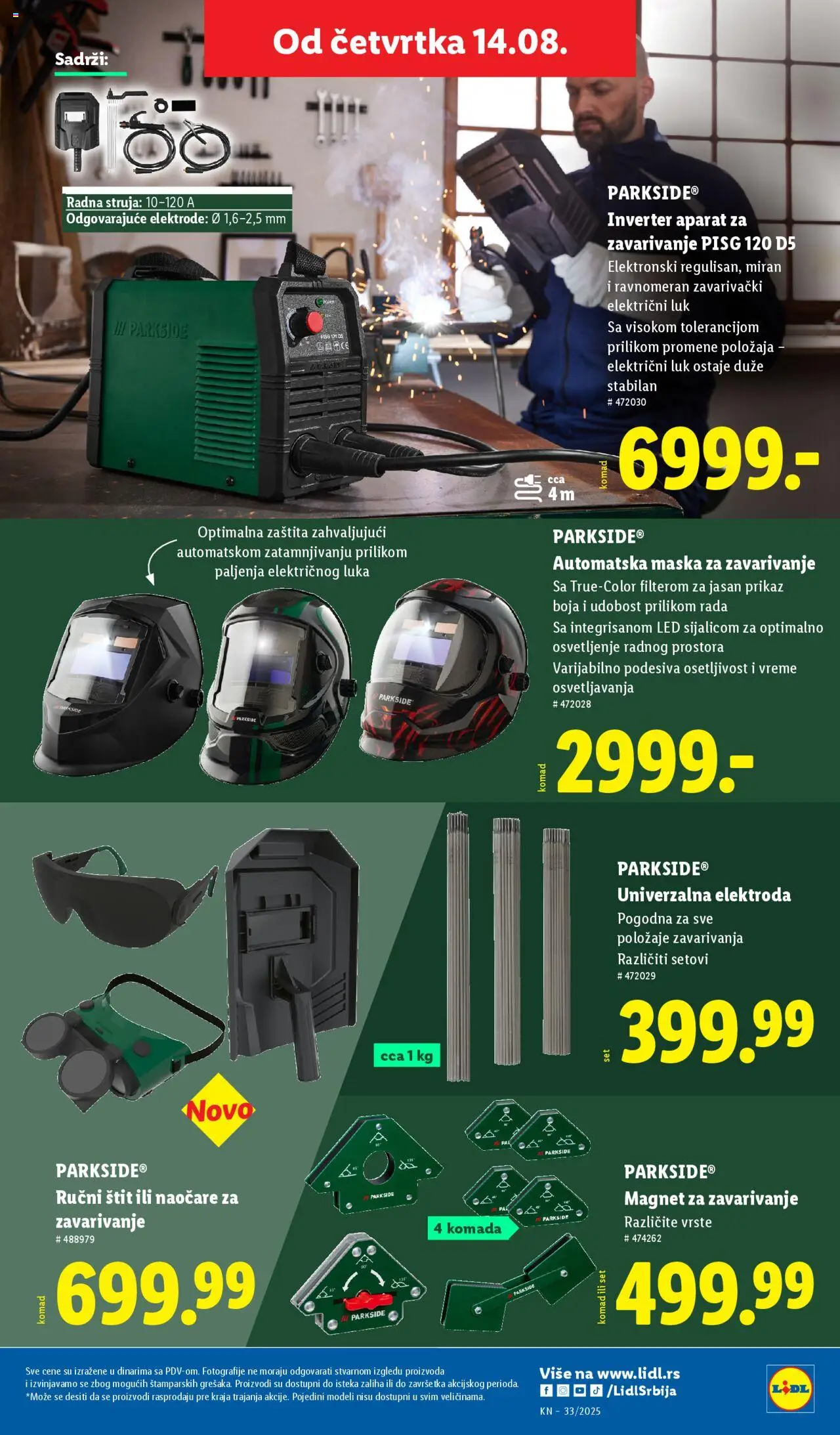 Lidl katalog - važi od 14.08.2025 | Strana: 9 | Proizvode: Parkside, Naočare, Maska