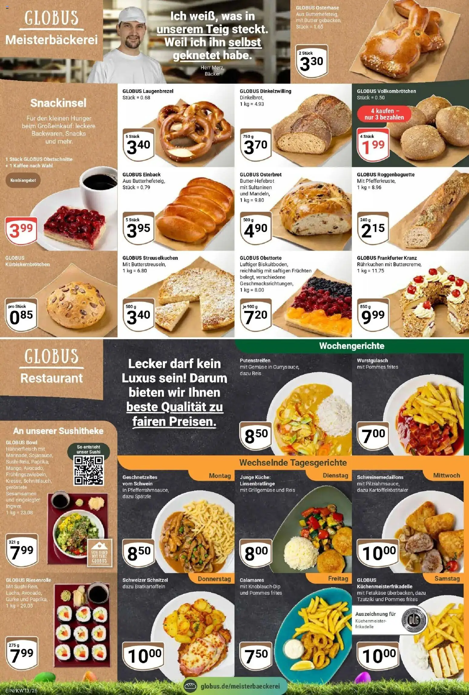Globus prospekt Homburg-Einöd	 – gültig ab 23.03.2026 | Seite: 10 | Produkte: Butter, Pommes, Hühnerfleisch, Reis