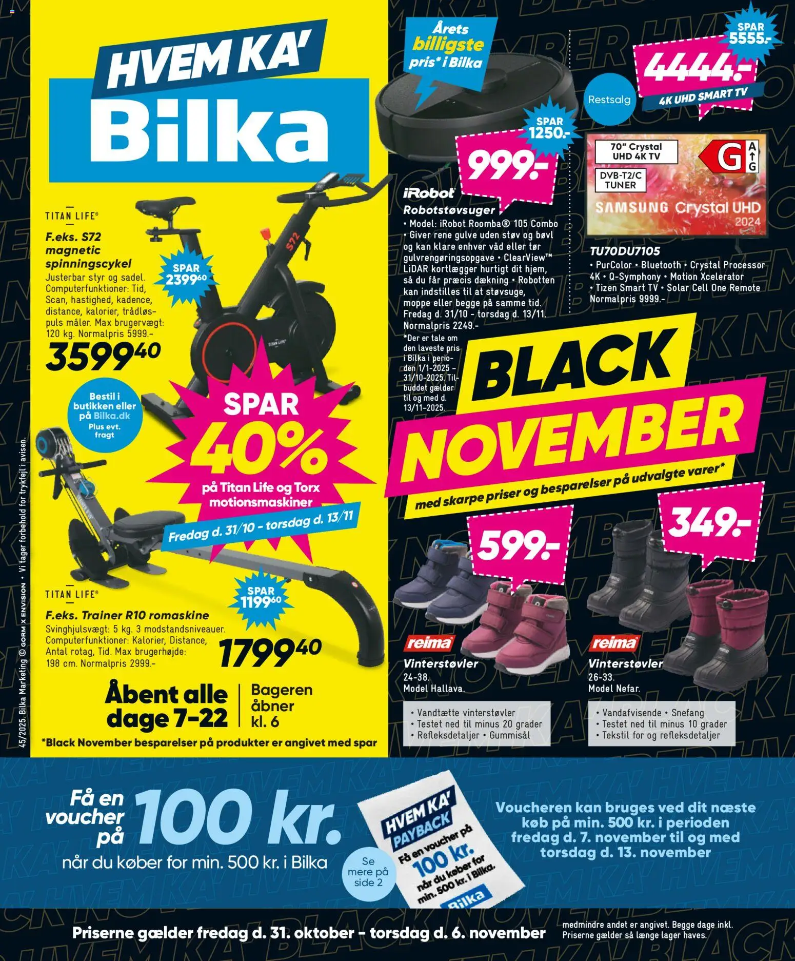 Bilka tilbudsavis – gyldig fra 31.10.2025 | Side: 1 | Produkter: Processor, Robotstøvsuger, Smart TV, TV