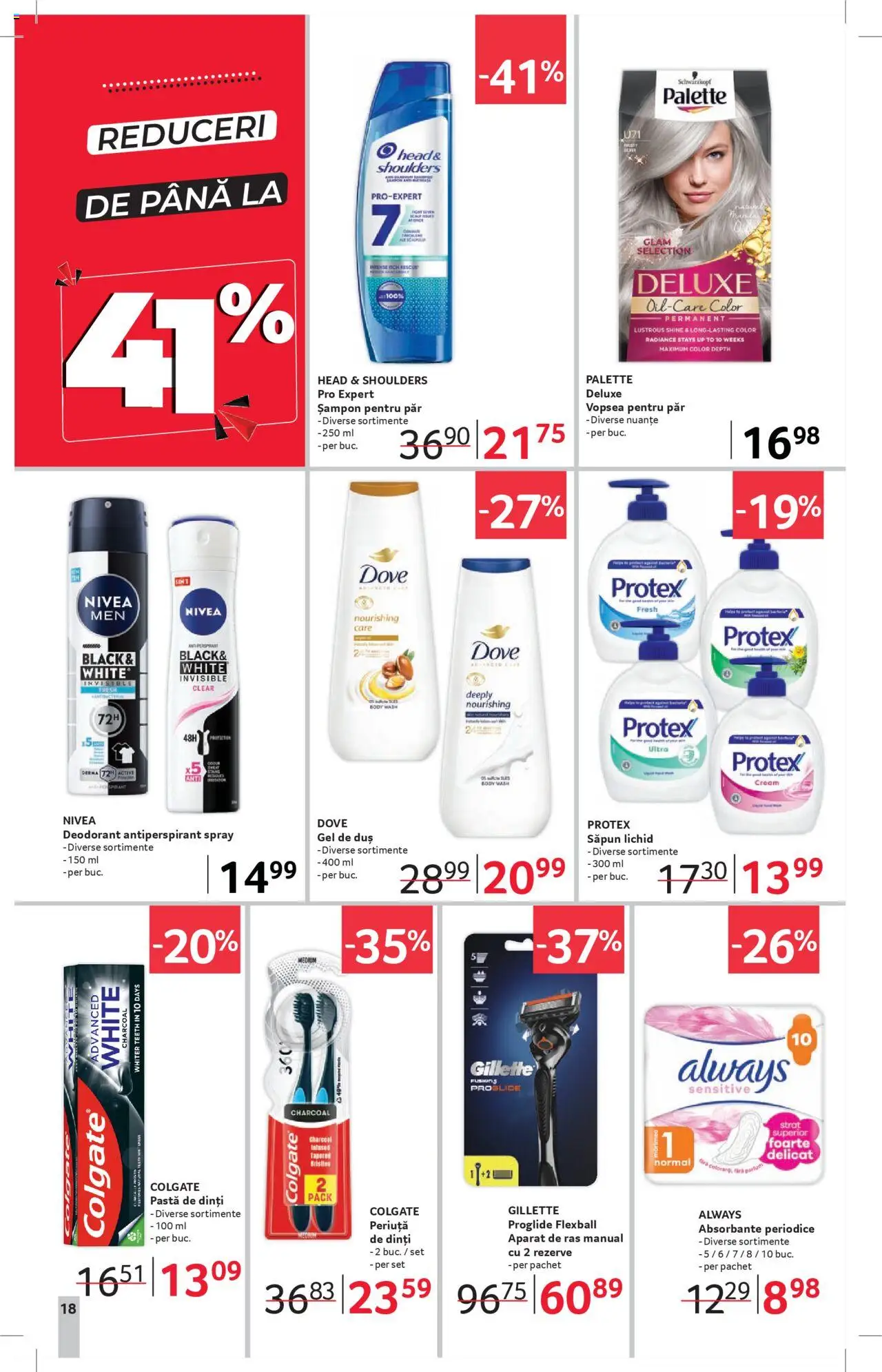 Catalog Selgros - Magazine Mici – valabil de la 25.07.2025 | Pagină: 18 | Produse: Aparat De Ras, Vopsea, Gel de duș, Absorbante