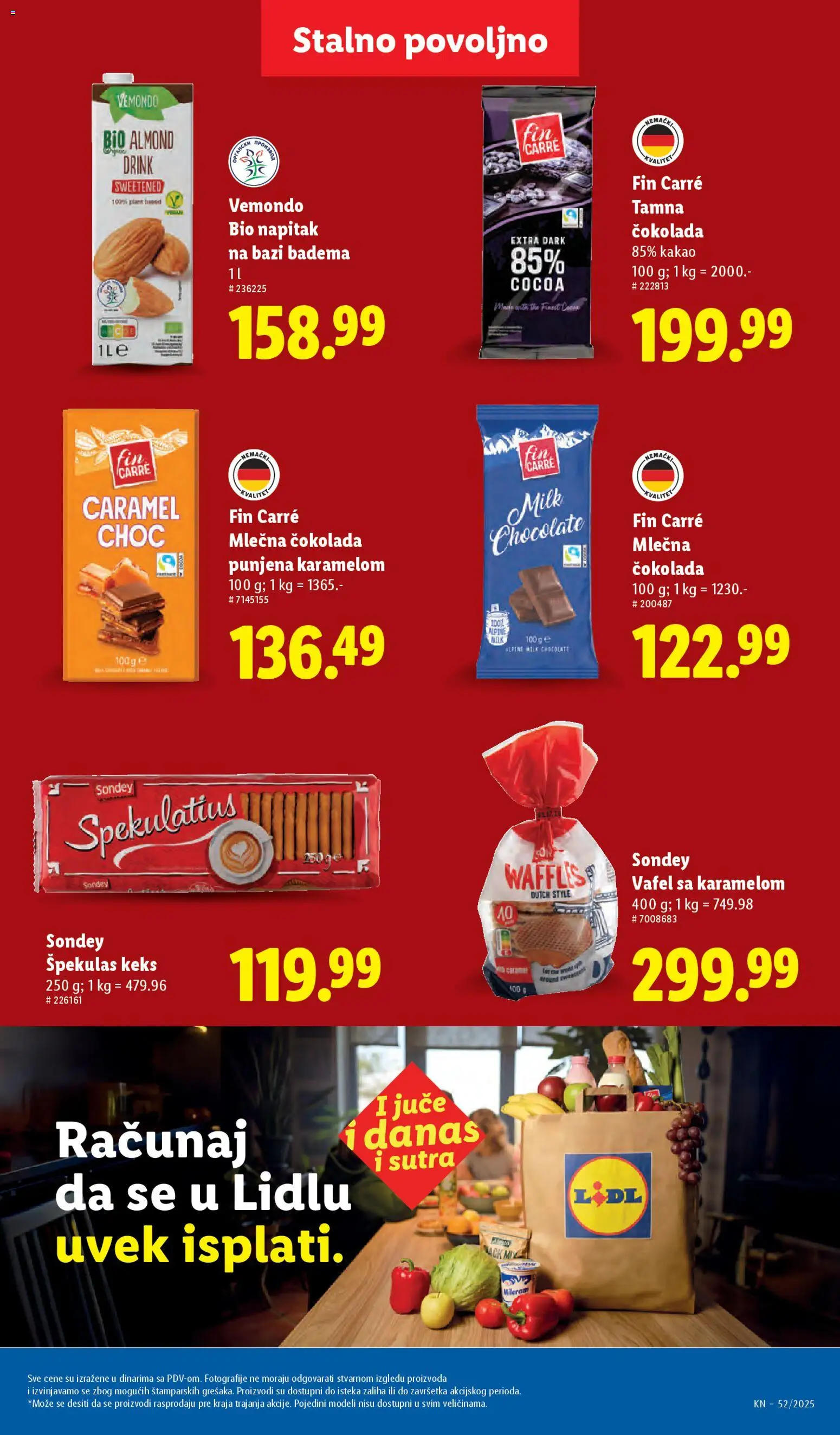 Lidl katalog - važi od 25.12.2025 | Strana: 35 | Proizvode: Keks, Čokolada, Mlečna čokolada
