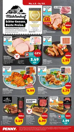 Penny - Niedersachsen - gültig ab dem 04.08.2025 | Seite: 6 | Produkte: Hahnchen, Burger, Wurst, Fleisch