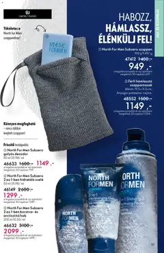 Katalógus Oriflame 2026/03 - amely érvényes a következő dátumtól: 11.02.2026 | Oldal: 151 | Termékek: Hámlasztó, Borotva, Szappan, Dezodor