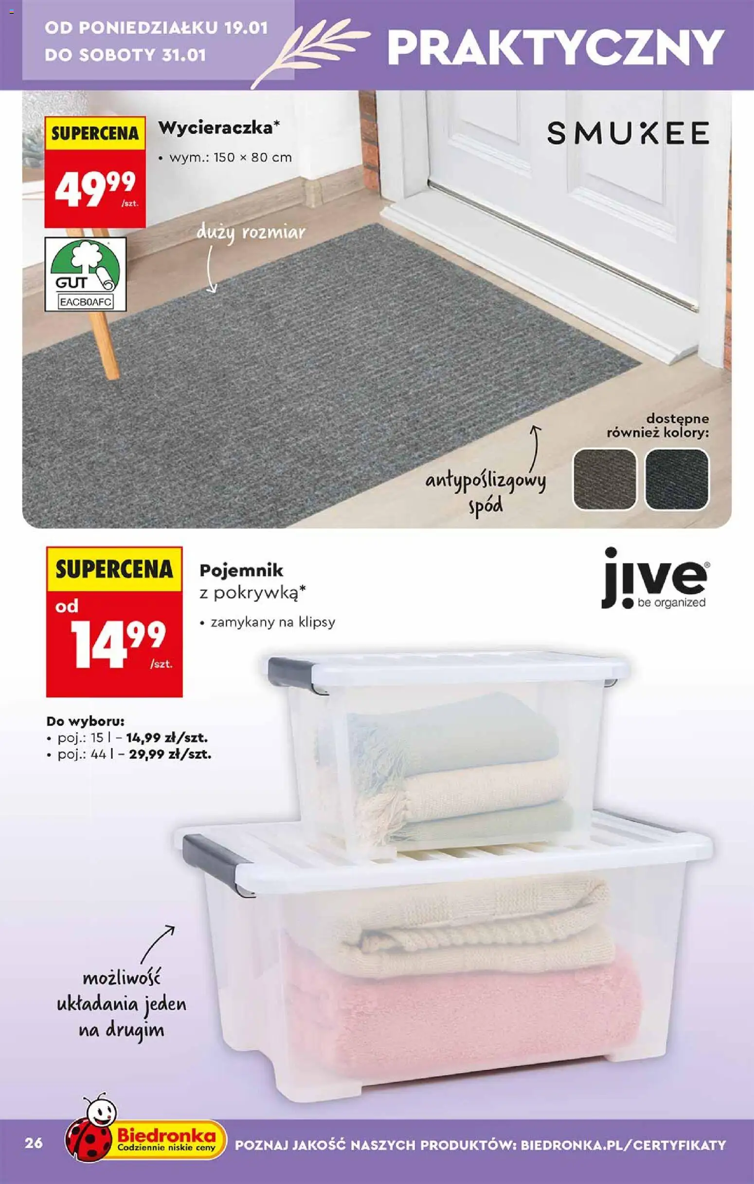 Biedronka gazetka - Hity i inspiracje od 17.01.2026 | Strona: 26