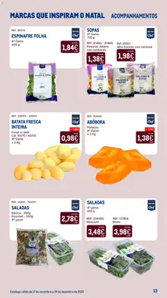 Pré-visualização Makro Marcas que Inspiram o Natal válido de 17.11.2025 | Página: 13 | Produtos: Alho francês, Saladas, Abóbora, Cenoura