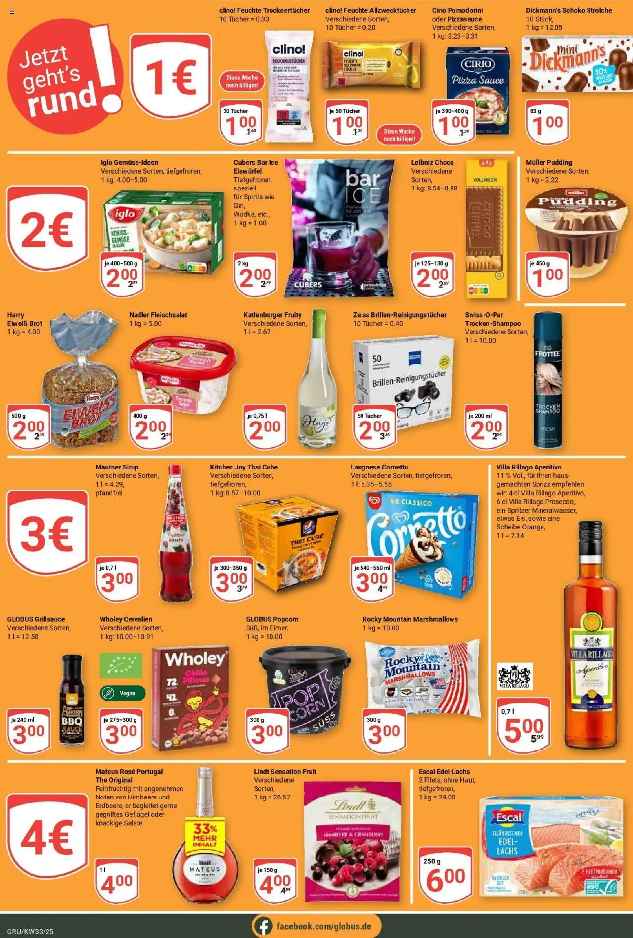 Globus prospekt Grünstadt	 - gültig ab dem 11.08.2025 | Seite: 22 | Produkte: Iglo, Pudding, Brot, Hugo