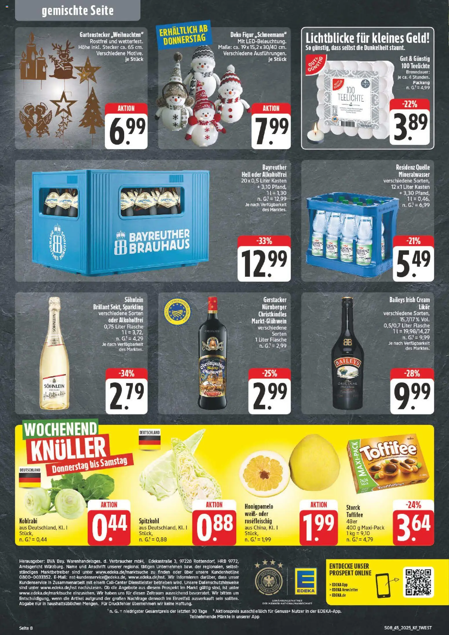 nah & gut Prospekt 	 – gültig ab 03.11.2025 | Seite: 8 | Produkte: Likör, Kohlrabi, Toffifee, Baileys