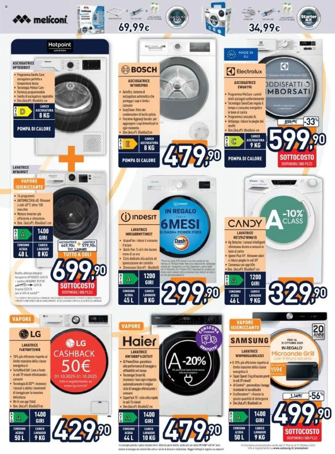 Volantino Unieuro del 03.10.2025 | Pagina: 24 | Prodotti: Microonde, Detergente, Lavatrice, Samsung