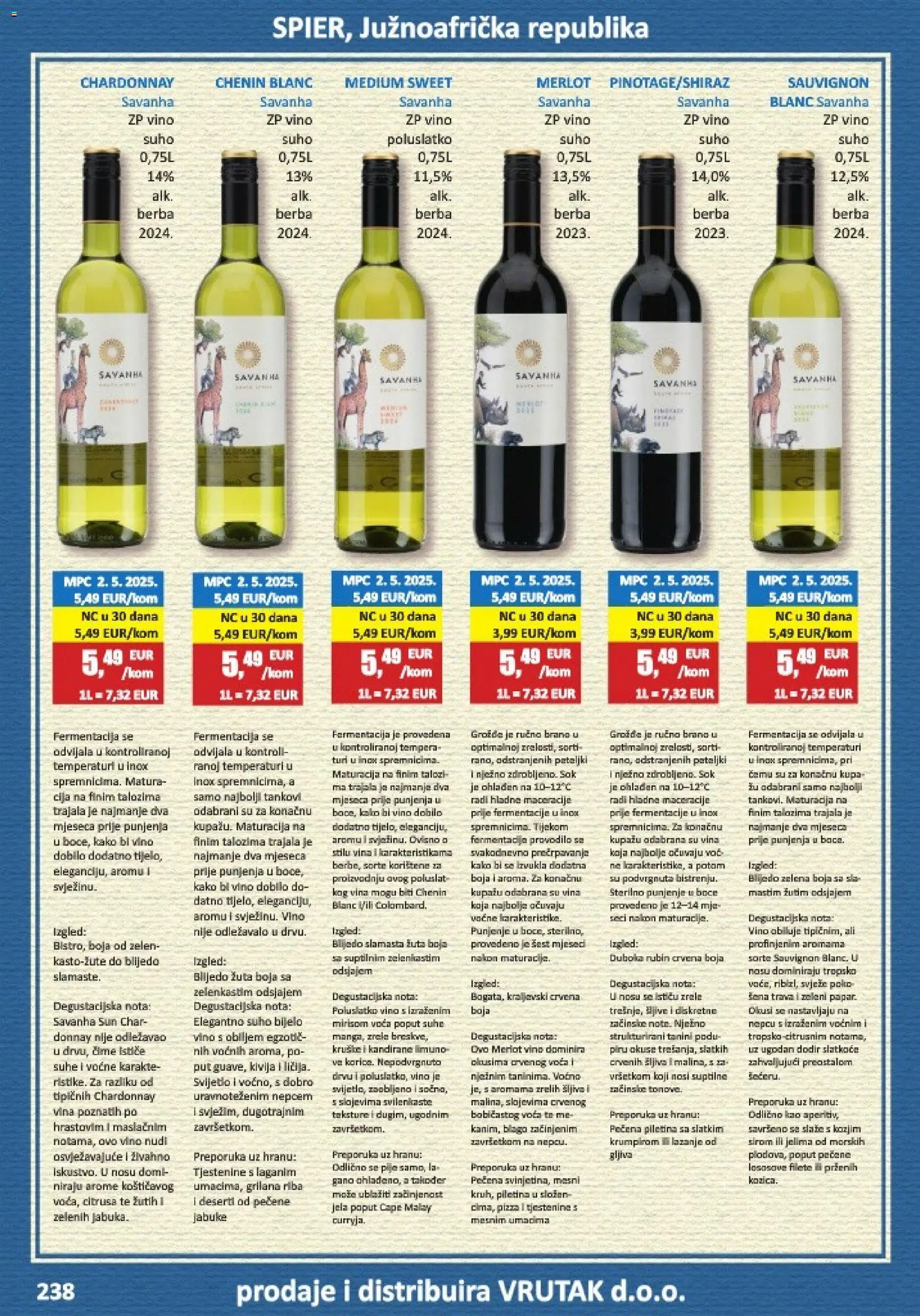 Vrutak katalog | vrijedi od 01.11.2025 | Stranica: 238 | Proizvodi: Sok, Vino, Voda, Grožđe