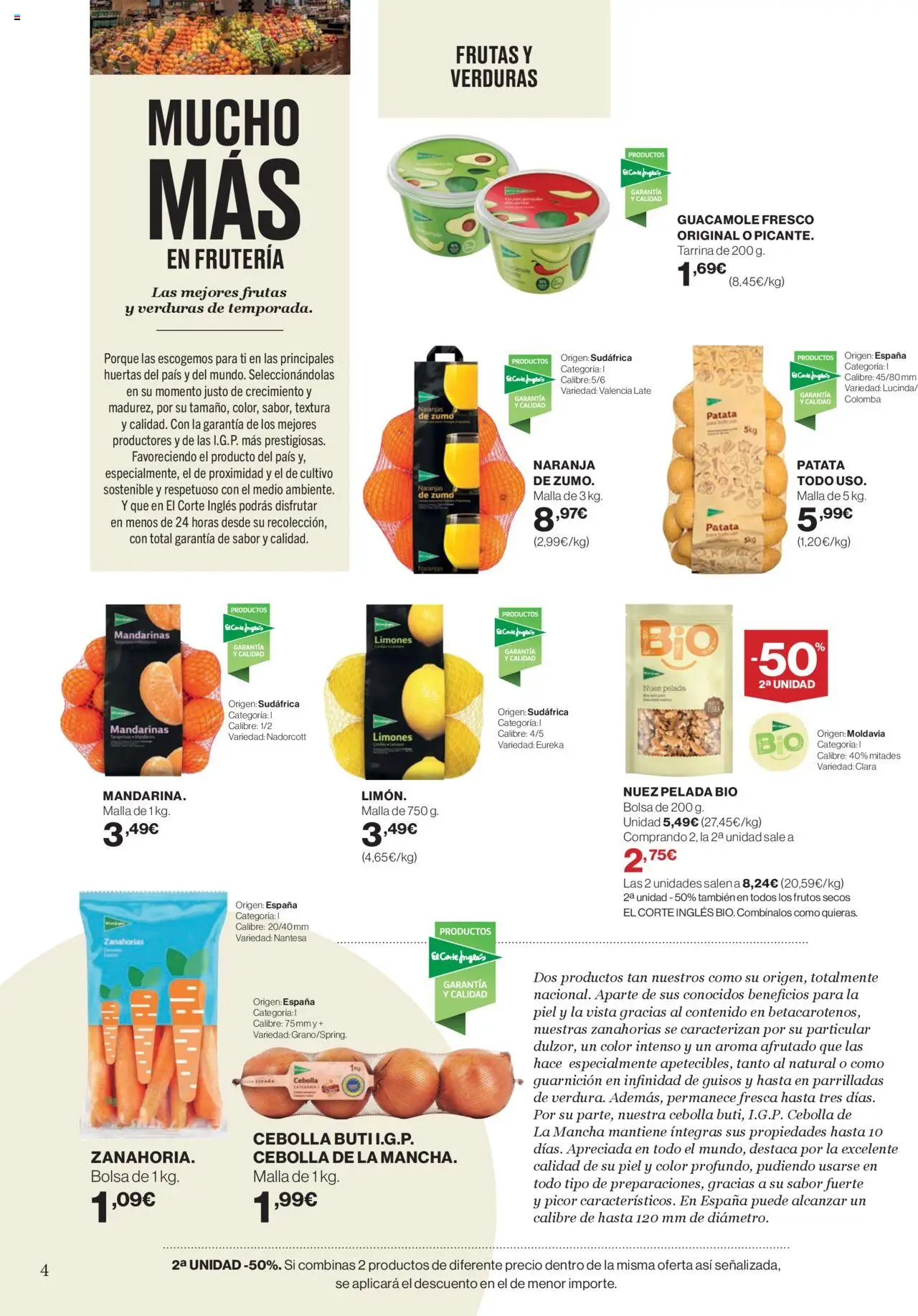 Supercor Península y Baleares │ válido desde el 11.09.2025 | Página: 4 | Productos: Naranjas, Guacamole, Frutos secos, Παγωμένο τσάι
