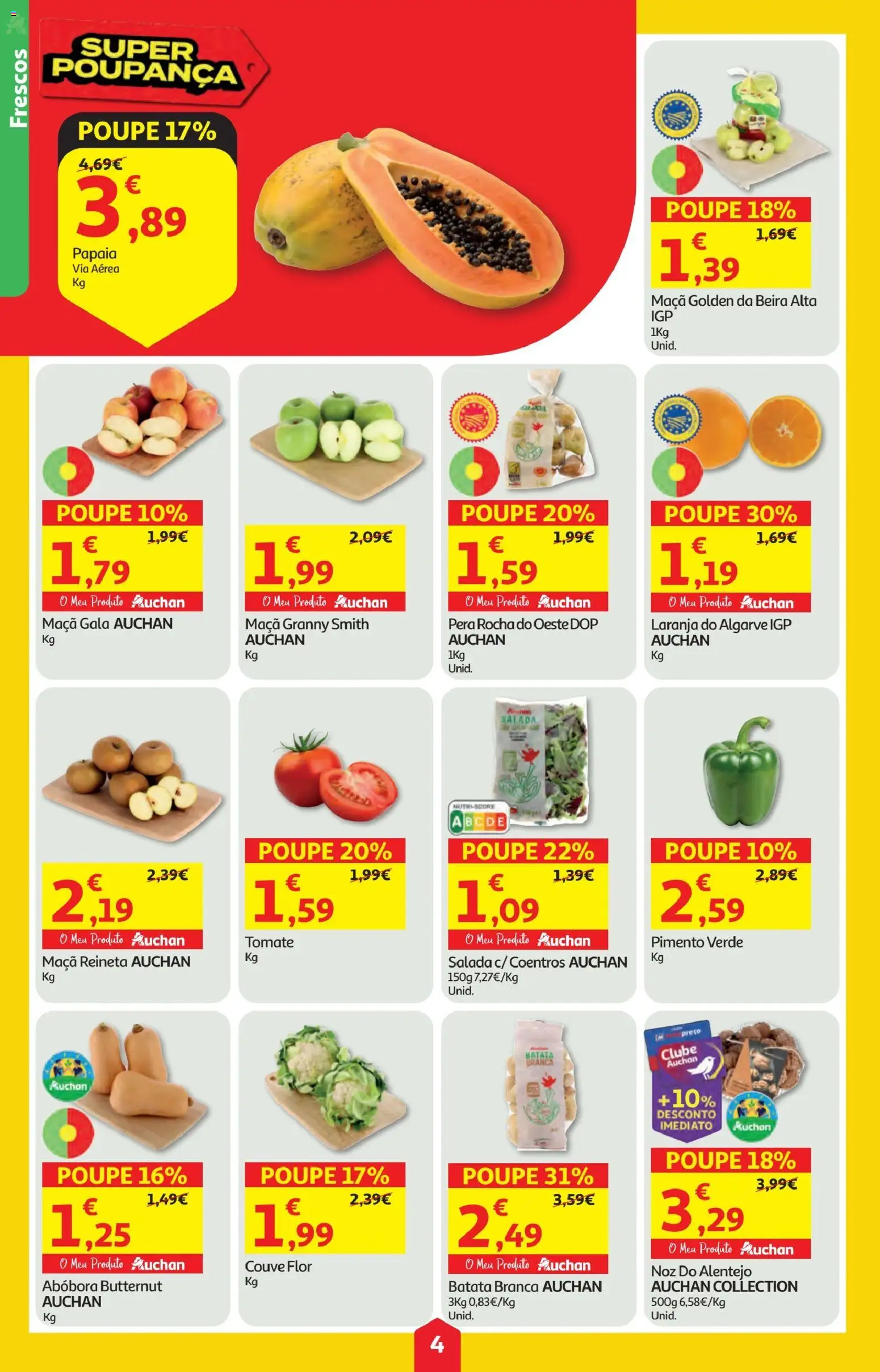 Minipreço folheto │ válido de 19.03.2026 | Página: 4 | Produtos: Batata, Maça, Salada, Couve