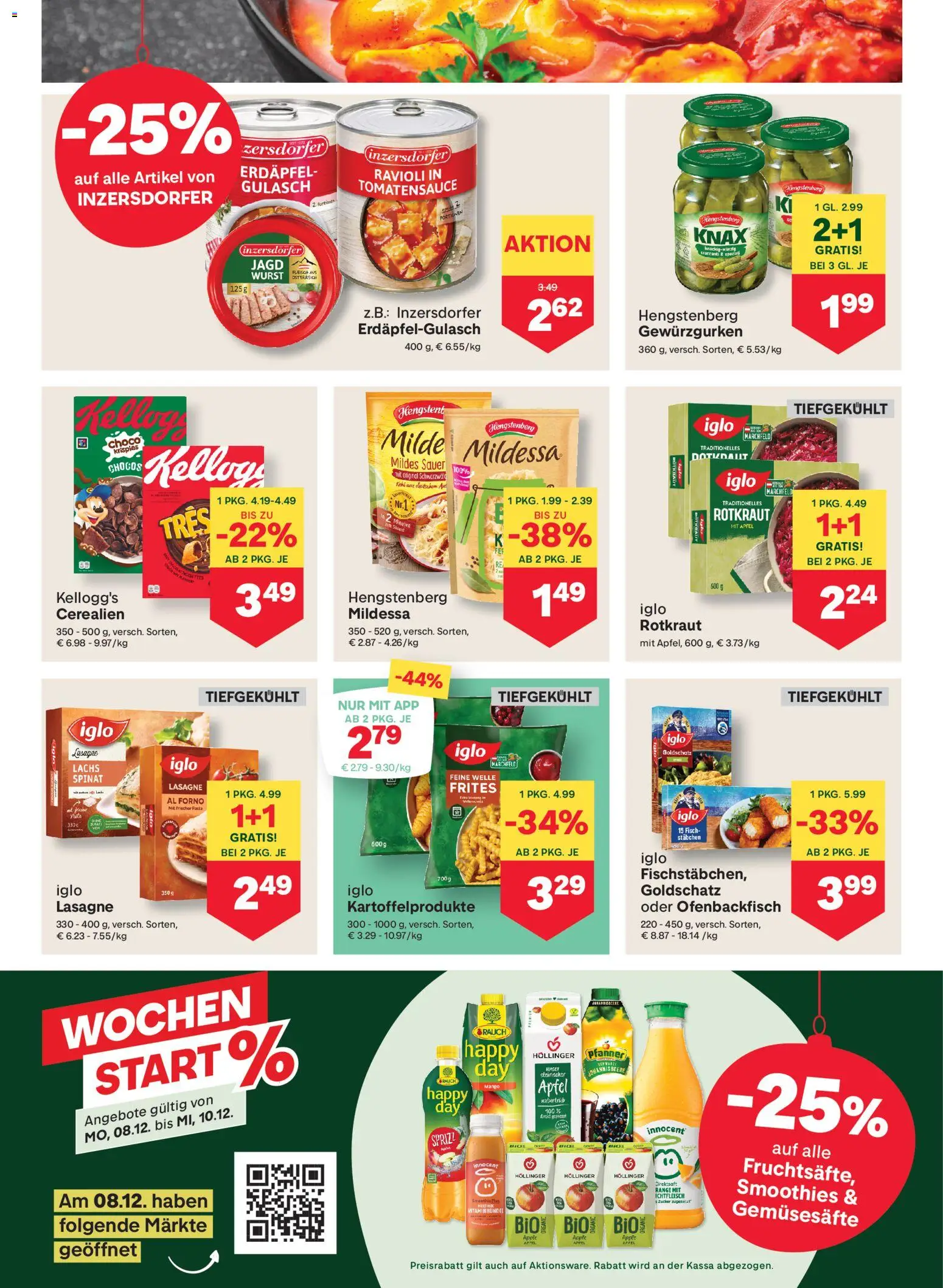 MPREIS Altenmarkt im Pongau gültig ab 04.12.2025 | Seite: 8 | Produkte: Mango, Wurst, Äpfel, Fisch