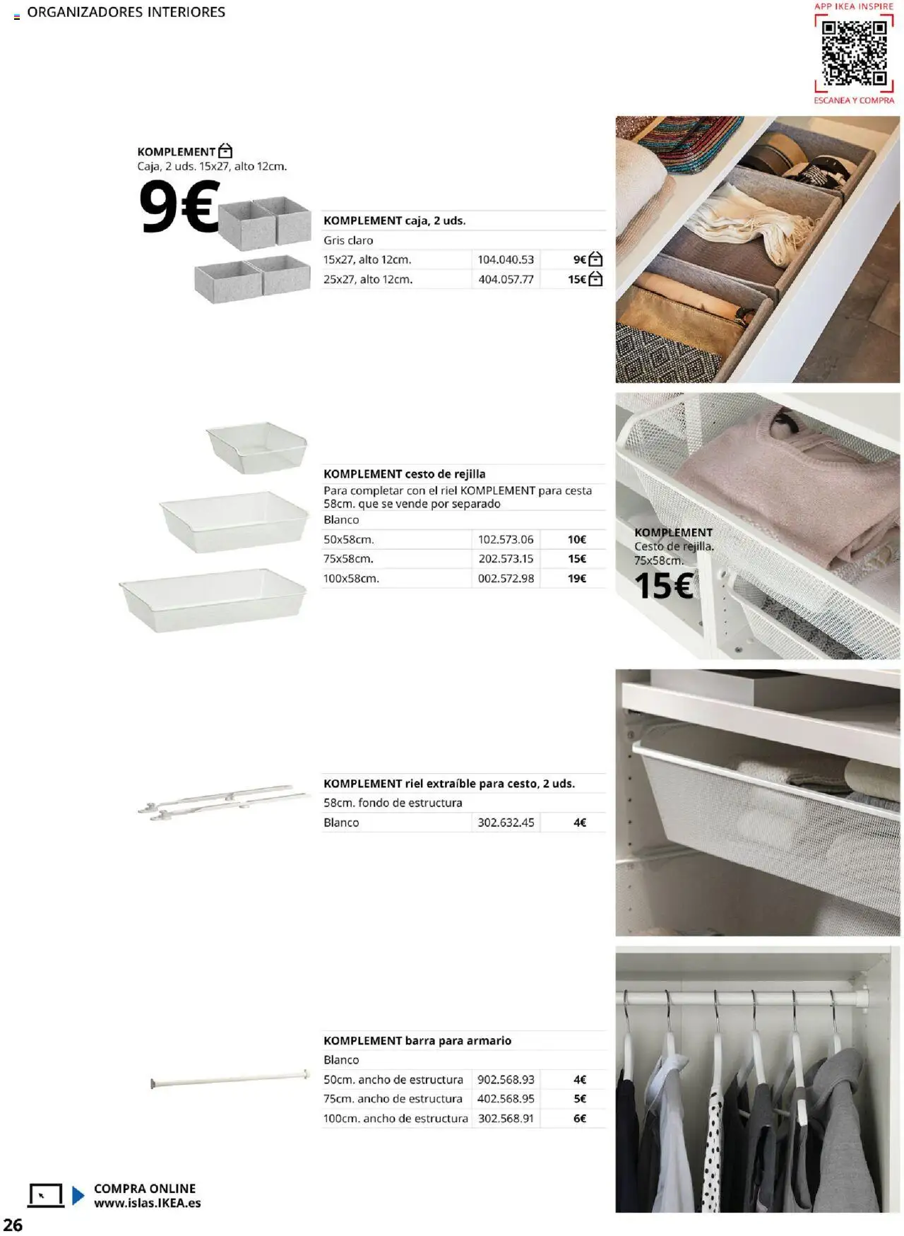 Catálogo IKEA Pax y Komplement │ válido desde el 04.02.2025 | Página: 26 | Productos: Armario, Cesta