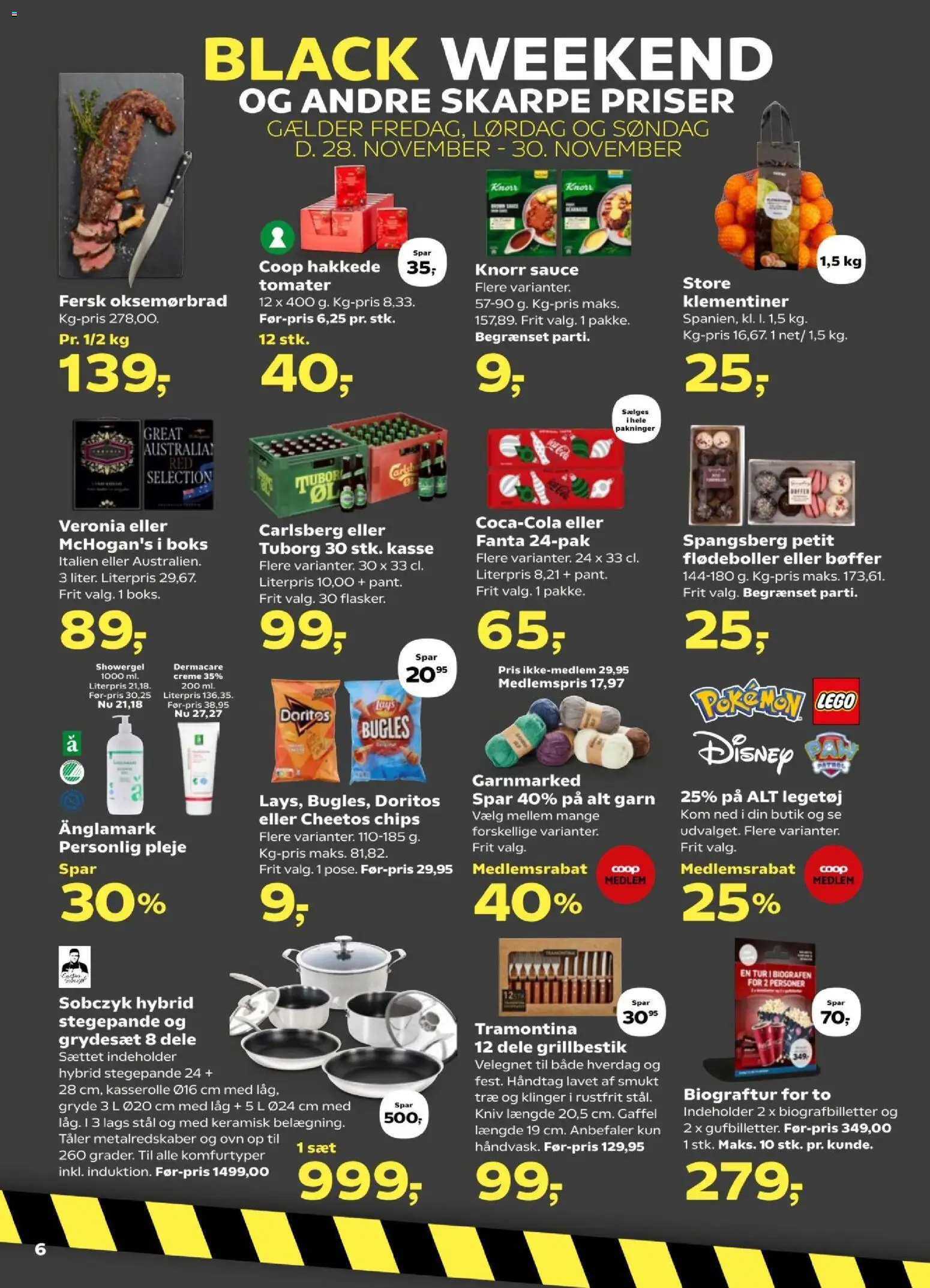 Super Brugsen tilbudsavis – gyldig fra 28.11.2025 | Side: 6 | Produkter: Boks, Bøffer, Chips, Fanta