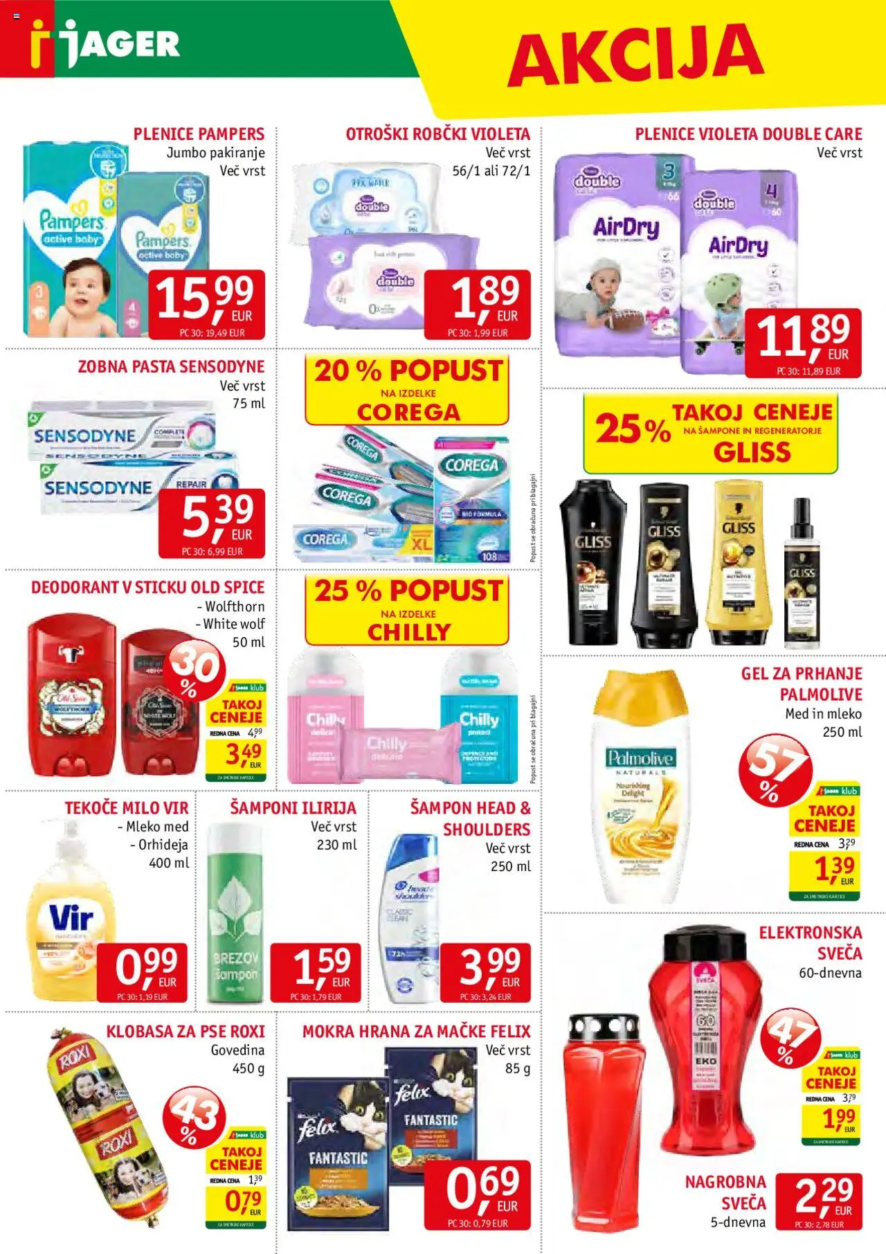 Jager katalog │ velja od 20.08.2025 | Stran: 14 | Izdelki: Gel za prhanje, Hrana za mačke, Sampon, Deodorant