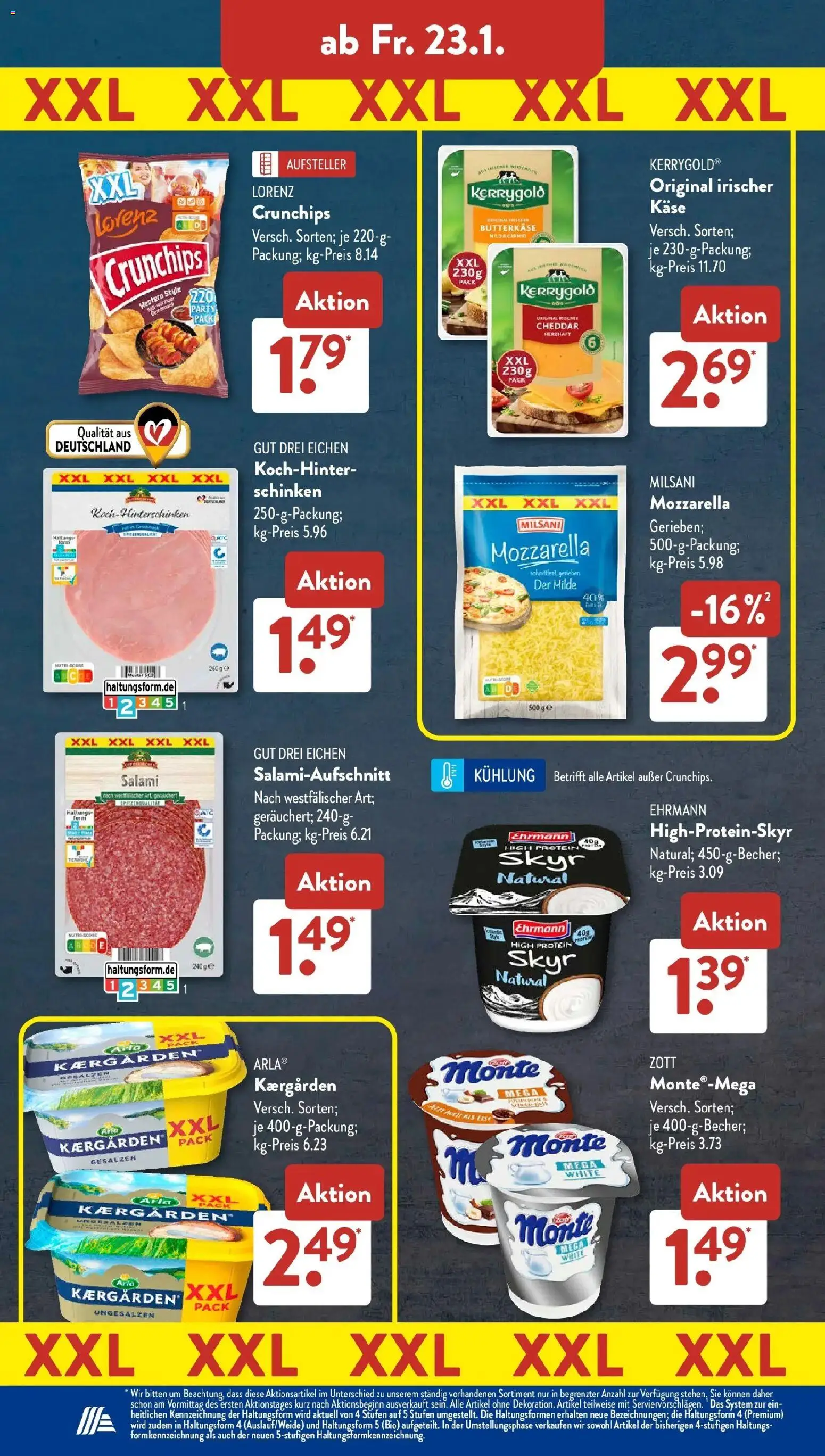 Aldi Süd Prospekt 	 – gültig ab 19.01.2026 | Seite: 26 | Produkte: Käse, Skyr, Salami, Schinken