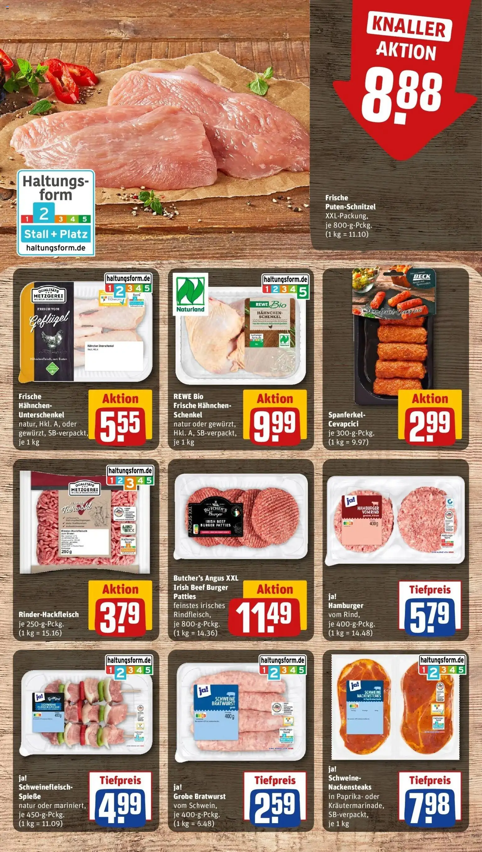Rewe Prospekt Weiskirchen	 – gültig ab 15.03.2026 | Seite: 10 | Produkte: Nackensteaks, Burger, Putenschnitzel, Schweinefleisch