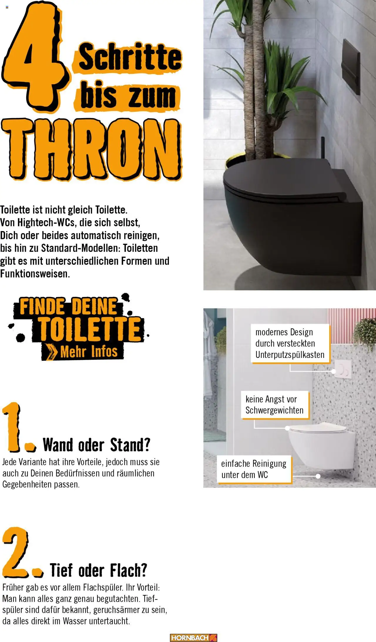 Hornbach Bad 2024 gültig ab 01.10.2024 | Seite: 36 | Produkte: Wasser, Toilette
