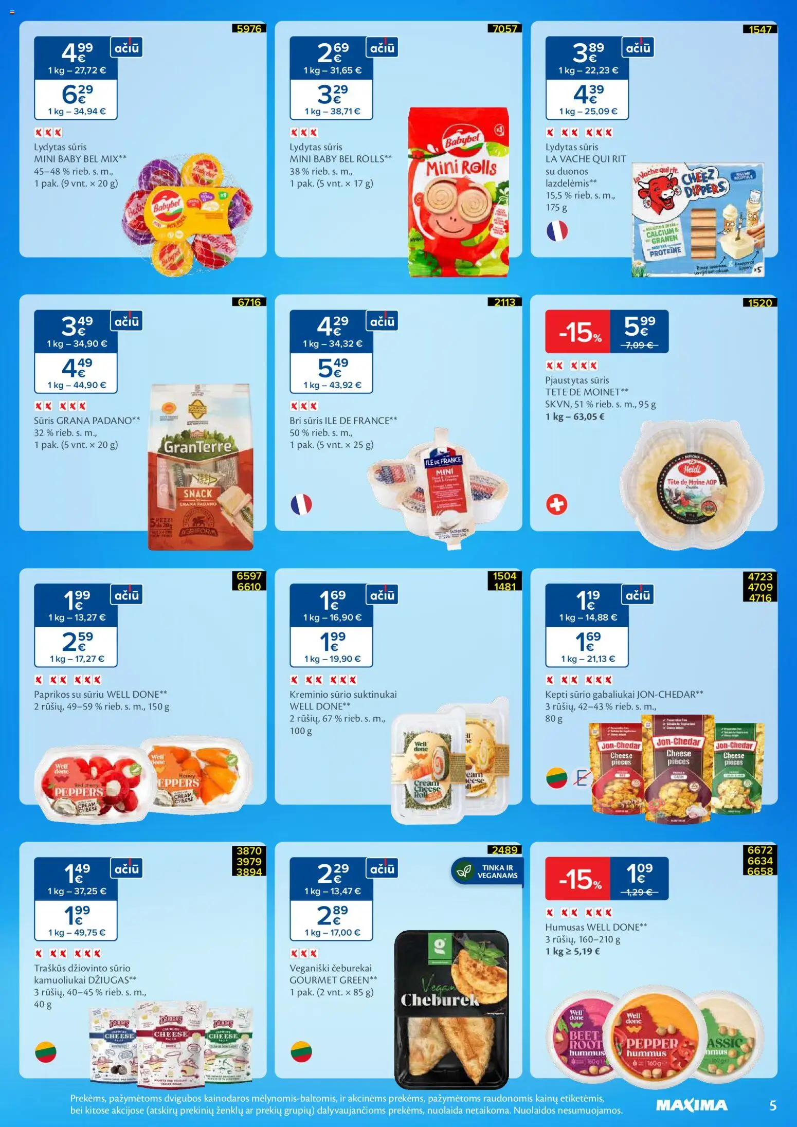 MAXIMA akcijos nuo 02.02.2026 | Puslapis: 5 | Prekių: Sūris, Lydytas sūris