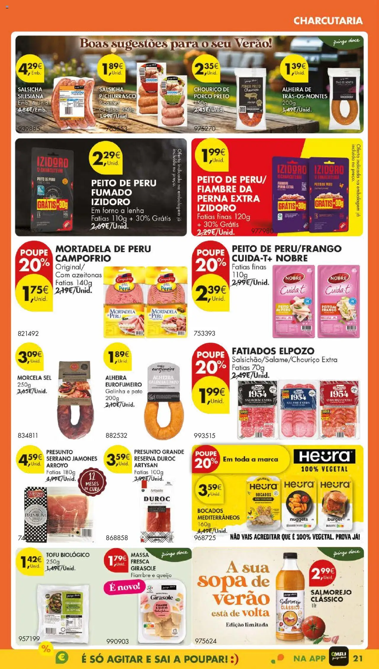 Pingo Doce folheto │ válido de 19.08.2025 | Página: 25 | Produtos: Mortadela, Azeitonas, Massa, Nuggets