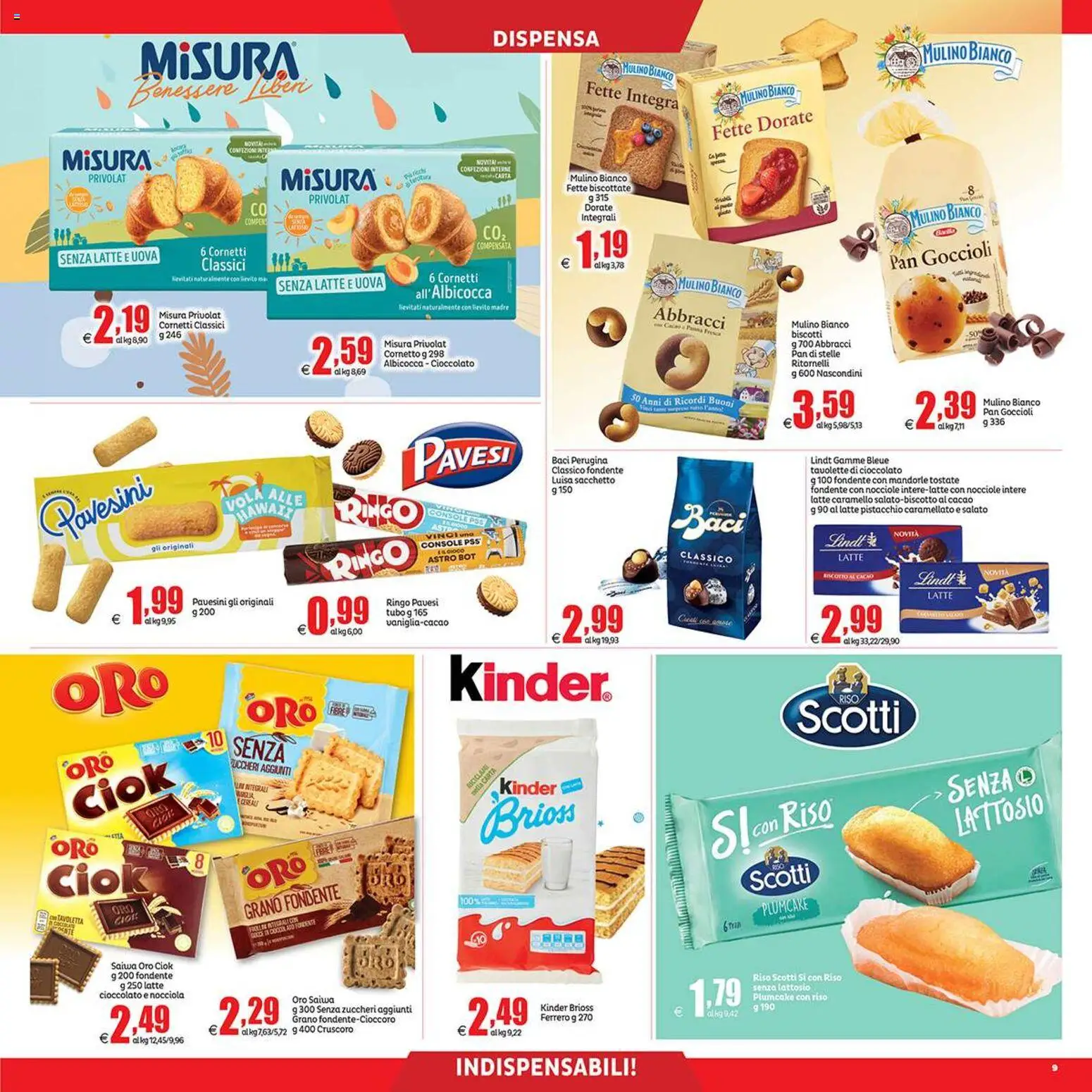 Volantino Elite Supermercati del 23.01.2026 | Pagina: 9 | Prodotti: Uova, Riso, Biscotti, Cacao