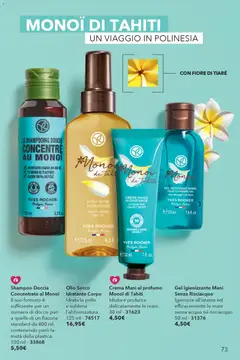 Anteprima del volantino Catalogo Yves Rocher - Novità valido a partire dal 12.03.2026 | Pagina: 73 | Prodotti: Crema, Olio, Doccia, Profumo