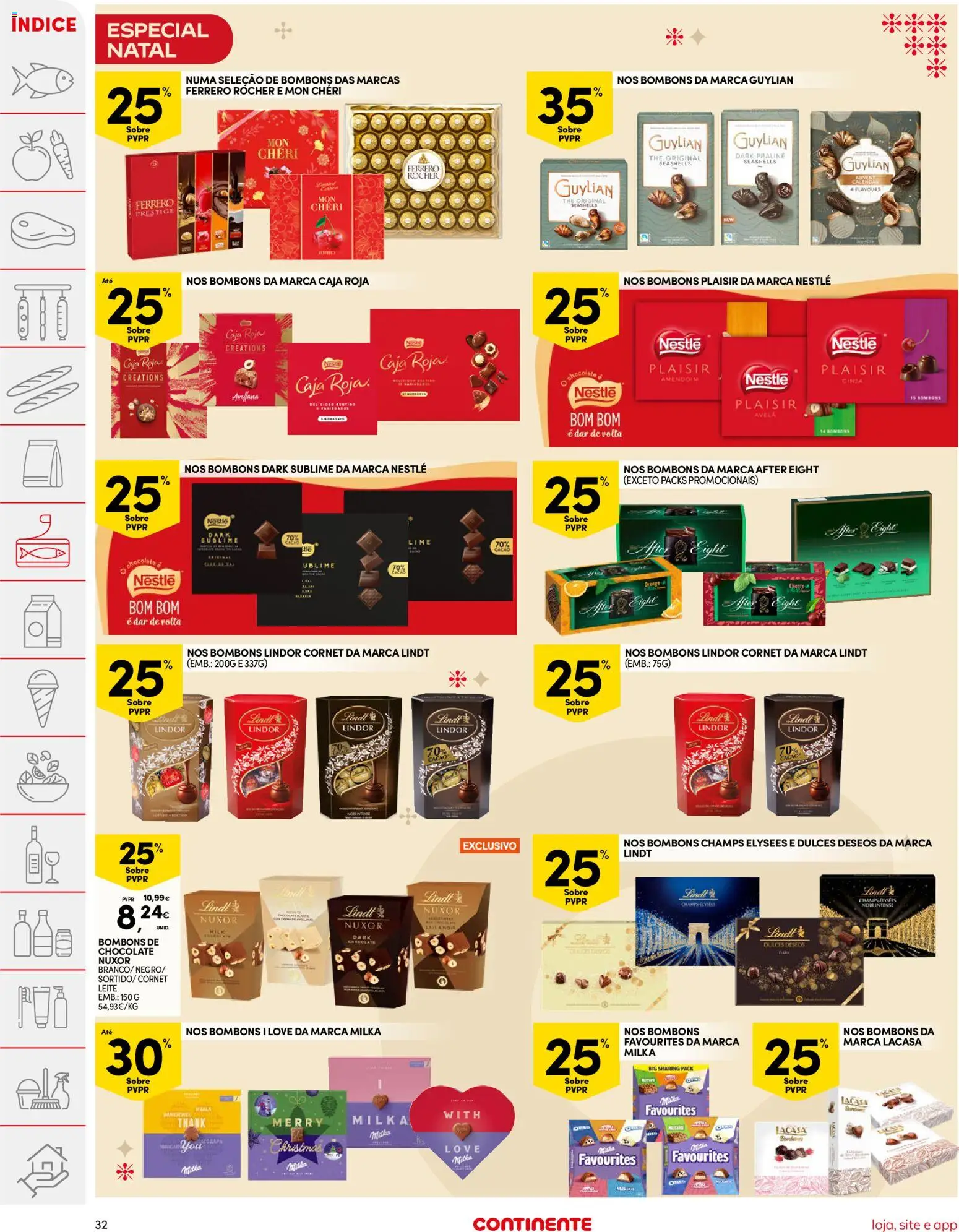 Continente folheto │ válido de 02.12.2025 | Página: 32 | Produtos: Ferrero rocher, Leite, Nestlé, Chocolate