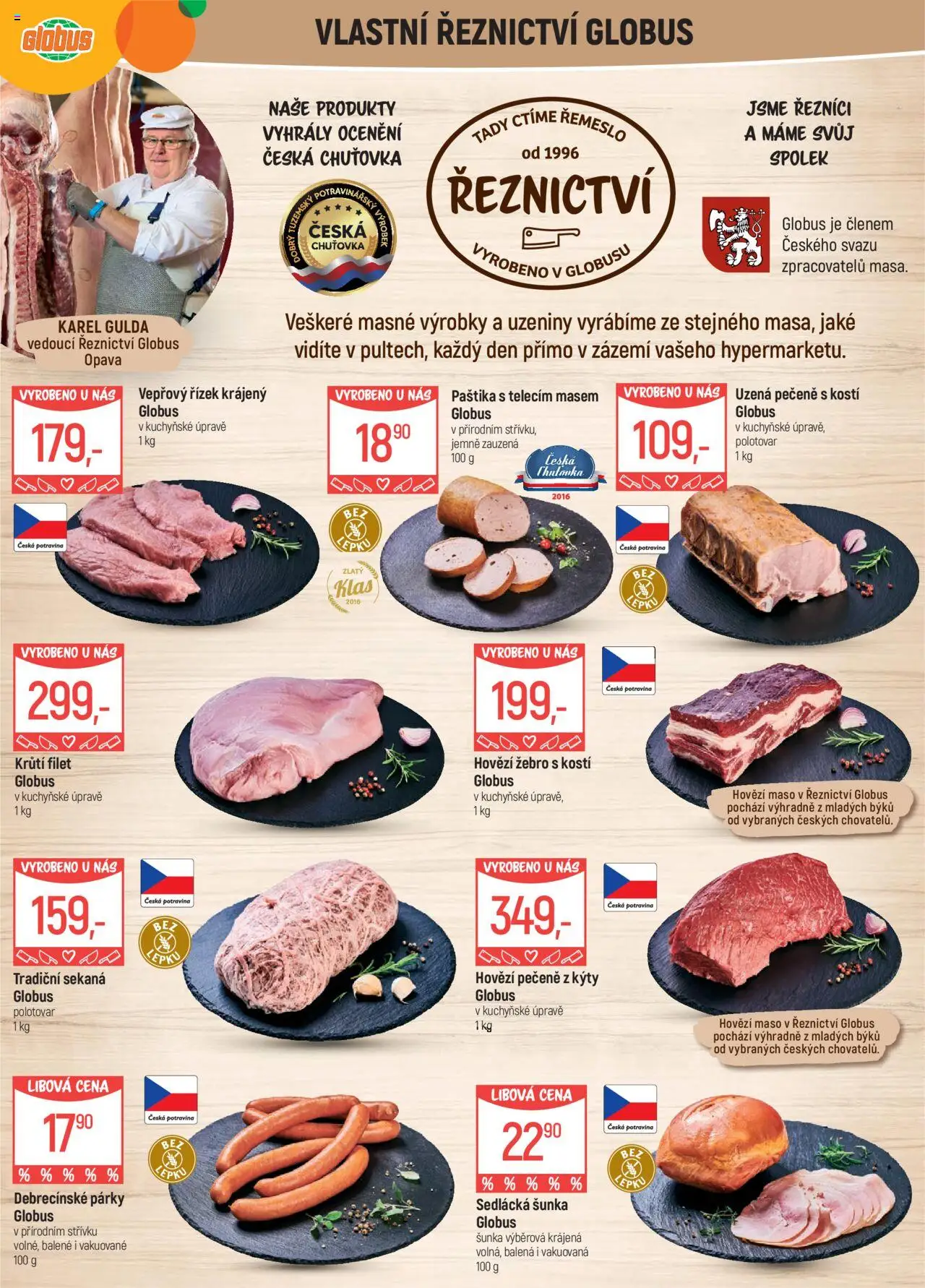 Globus leták - Opava od 10.09.2025 | Strana: 5 | Produkty: Šunka, Párky, Uzeniny, Maso