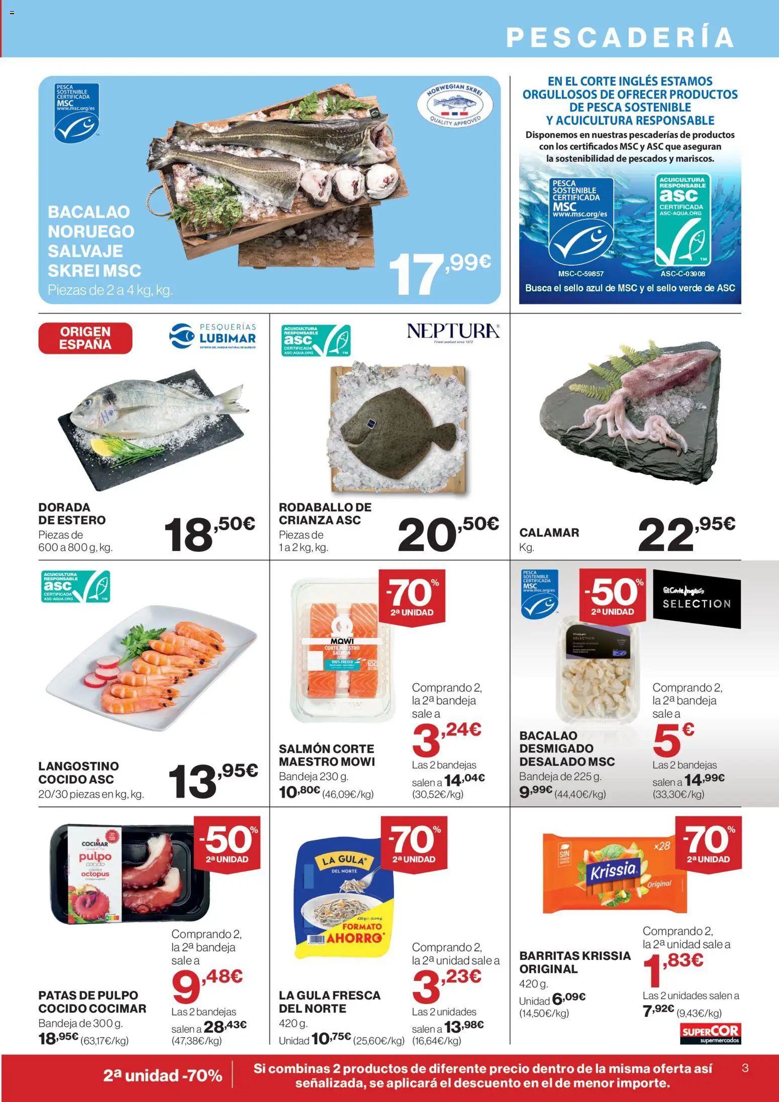Supercor folleto │ válido desde el 25.03.2026 | Página: 3 | Productos: Bandeja, Langostino