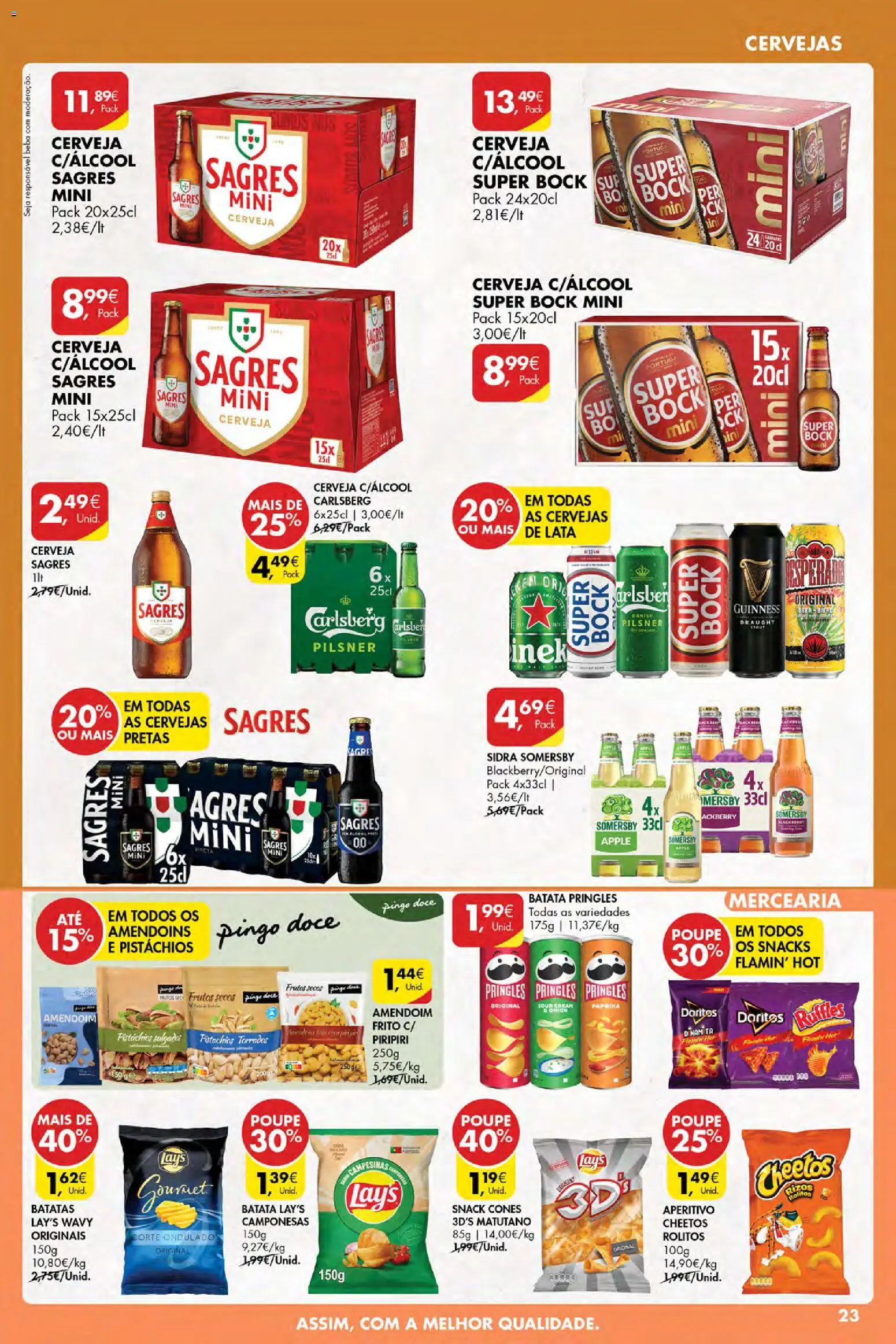 Pingo Doce Poupe Esta Semana Açores │ válido de 23.10.2025 | Página: 23 | Produtos: Batata, Super bock, Cerveja, Somersby