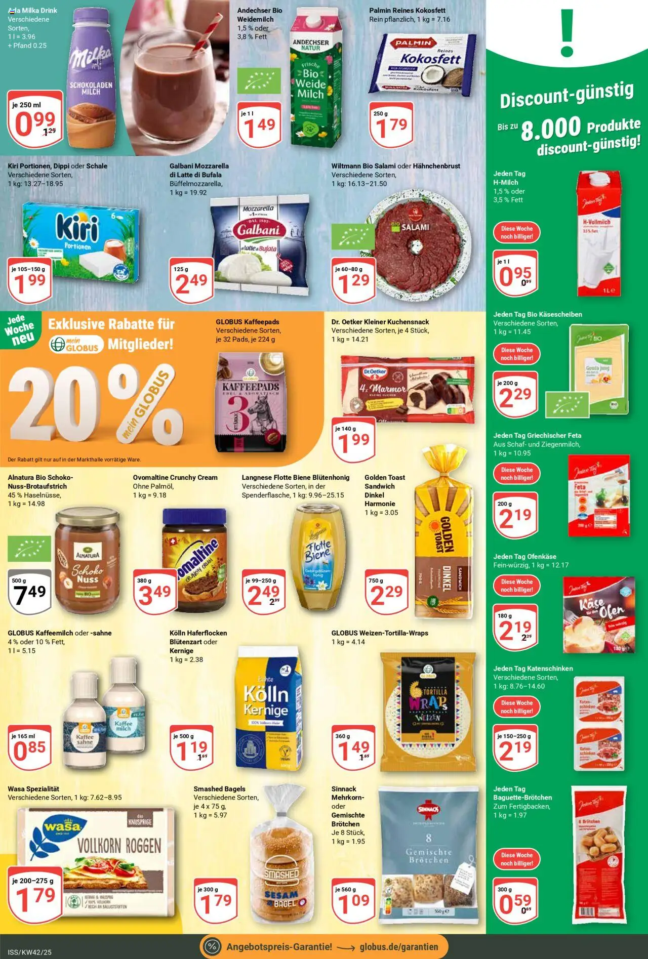 Globus Prospekt 	 – gültig ab 13.10.2025 | Seite: 11 | Produkte: Kaffeepads, Kolln, Toast, Sahne