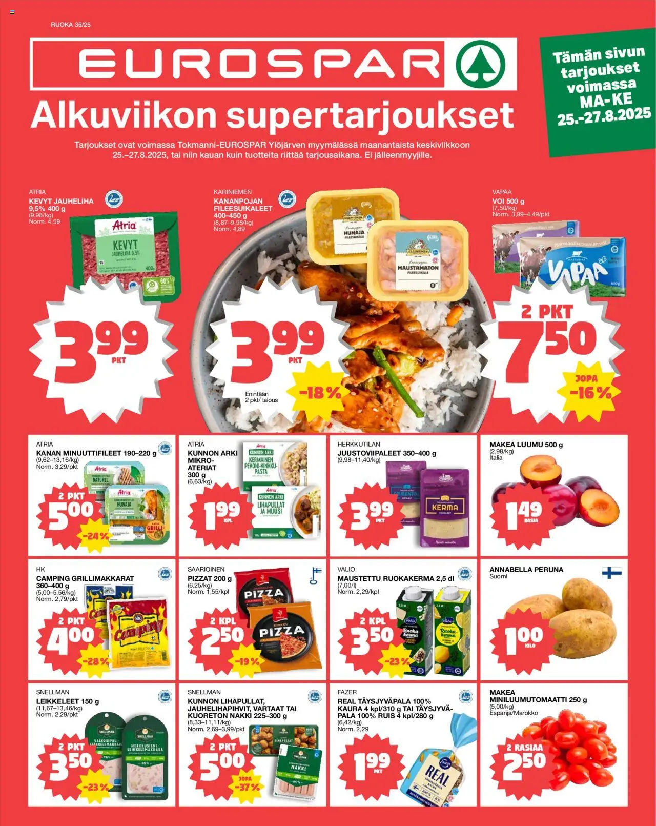  | Sivu: 1 | Tuotteet: Luumu, Jauheliha, Kaura, Hunaja
