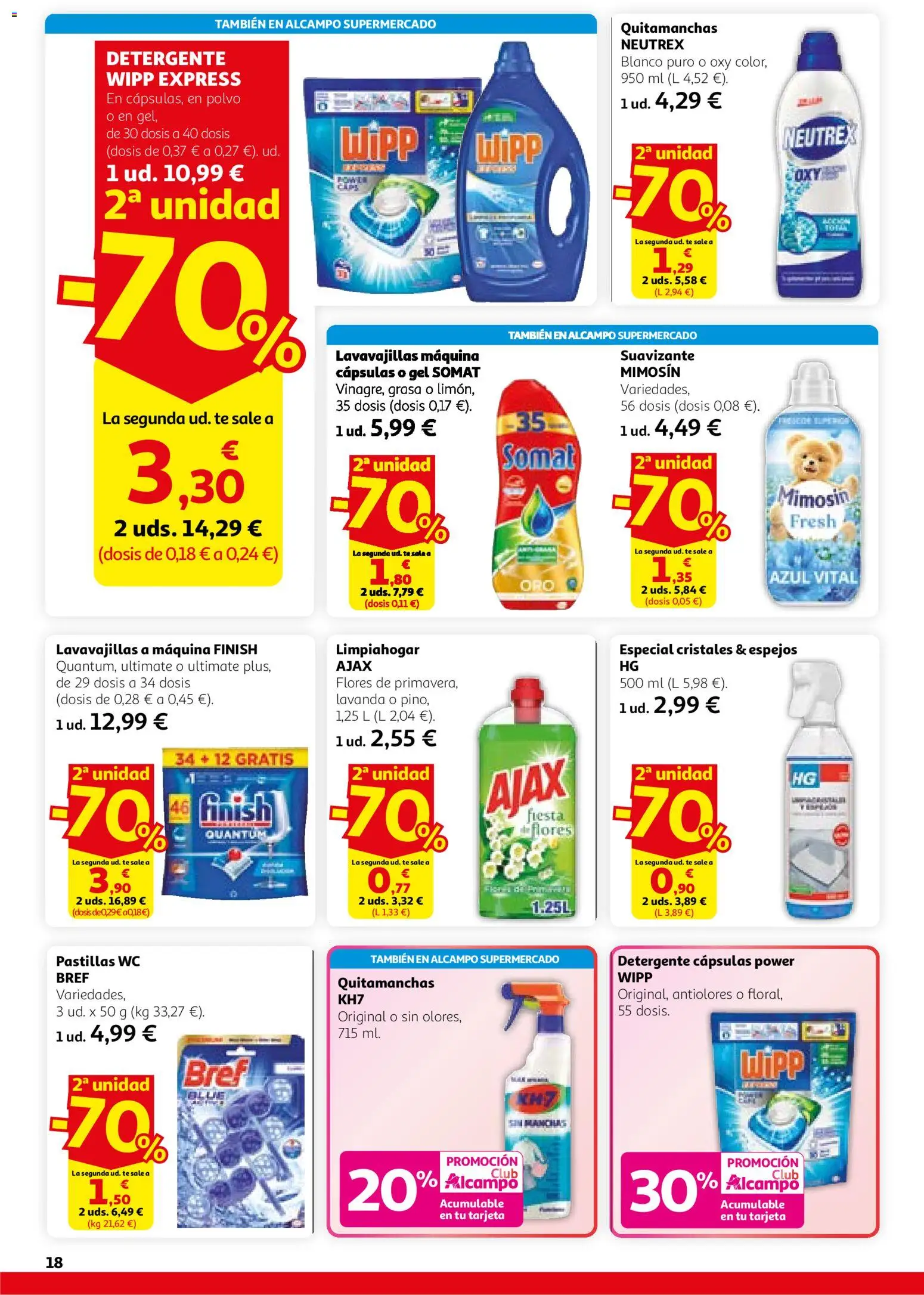 Alcampo - HG Madrid Unificado │ válido desde el 26.02.2026 | Página: 18 | Productos: Polvo, Quitamanchas, Detergente, Lavavajillas