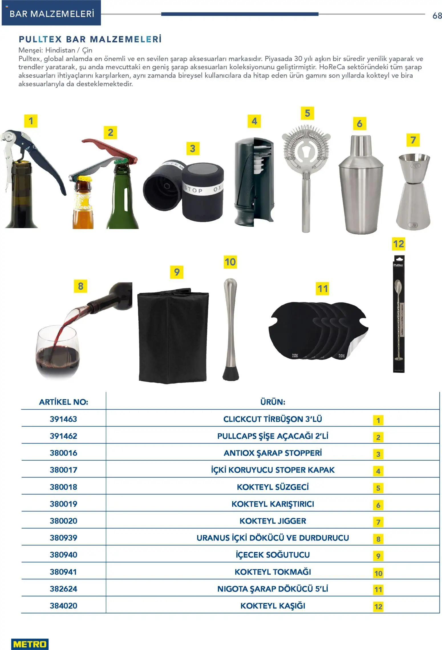 Metro - Profesyonel Çözümler - 26.12.2025 tarihinden itibaren geçerlidir | Sayfa: 68 | Ürünler: Karıştırıcı, Şarap, Bira, Cin