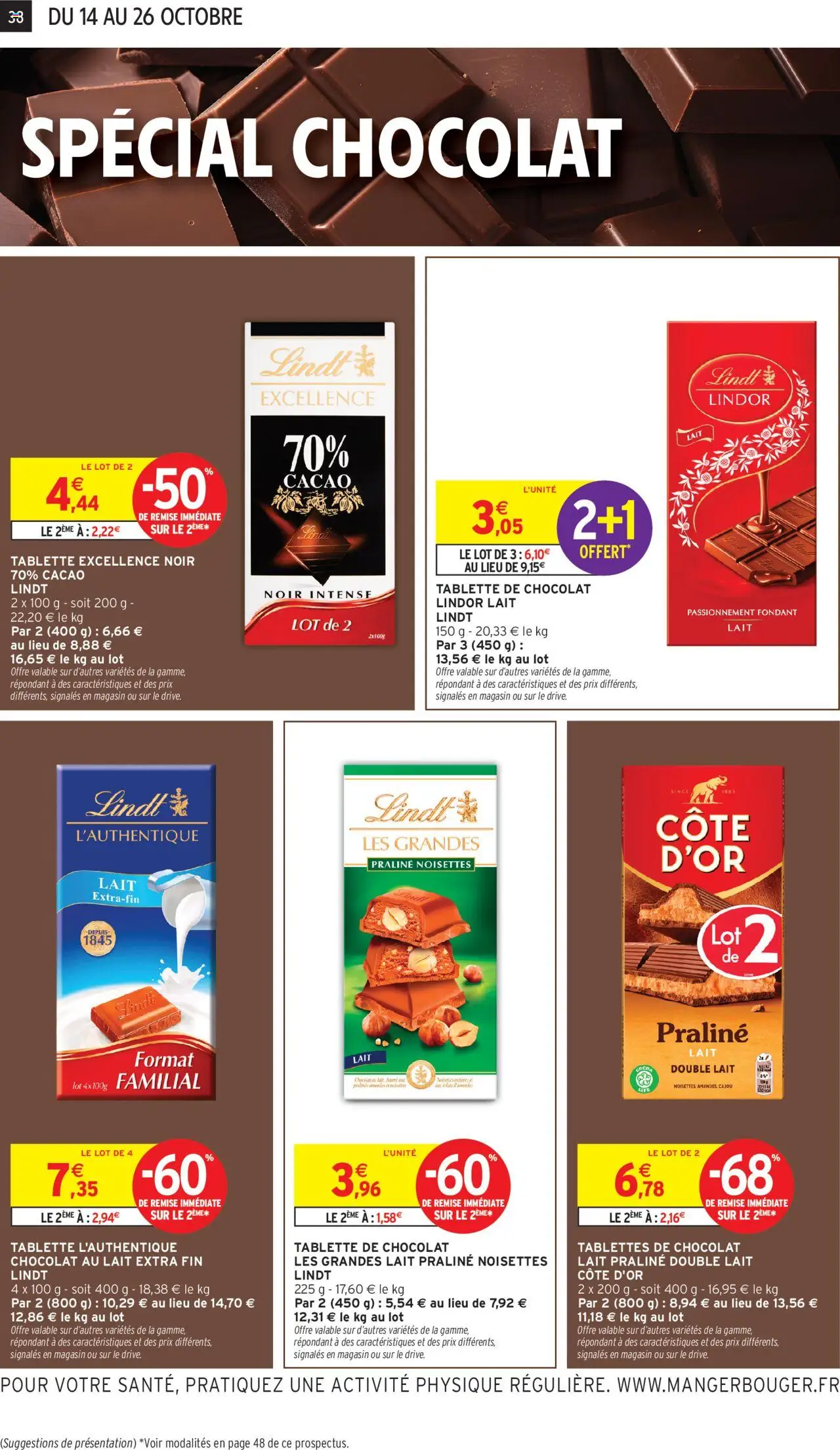 {H1} | Page: 38 | Produits: Tablettes de chocolat, Chocolat, Lindt, Amandes