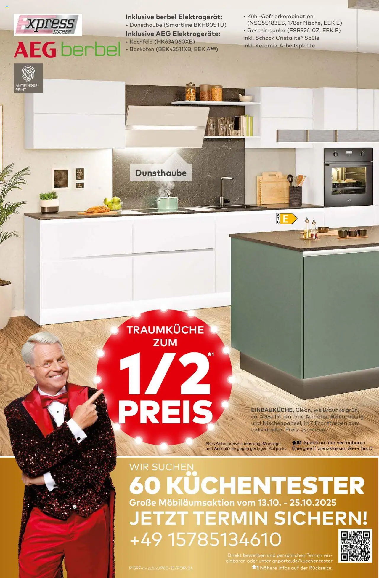Porta! 60 Küchentester gesucht - Berlin – gültig ab 12.10.2025 | Seite: 2 | Produkte: AEG, Geschirrspüler, Backofen, Kühlgefrierkombination