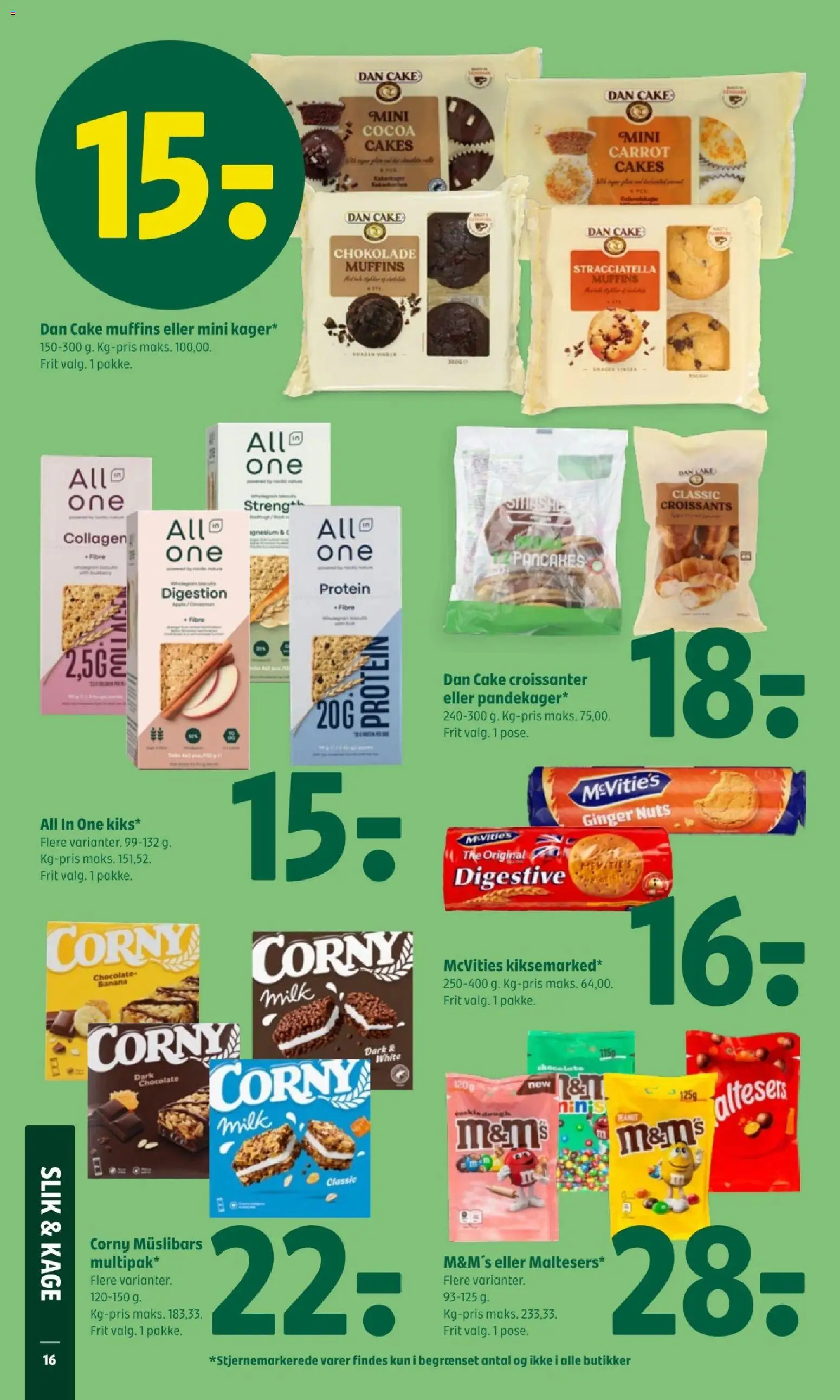 Coop 365 tilbudsavis – gyldig fra 09.04.2026 | Side: 18 | Produkter: Croissanter, Chokolade, Slik, Muffins