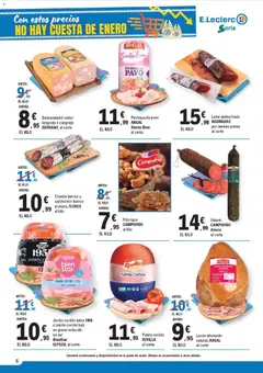 Vista previa E.Leclerc folleto válido desde el 14.01.2026 | Página: 6 | Productos: Medias, Jamón, Jamón cocido, Salami