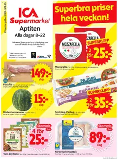 ICA Supermarket - erbjudanden - Förhandsvisning av reklamblad från butik ICA Supermarket aktuell från 28.07.2025