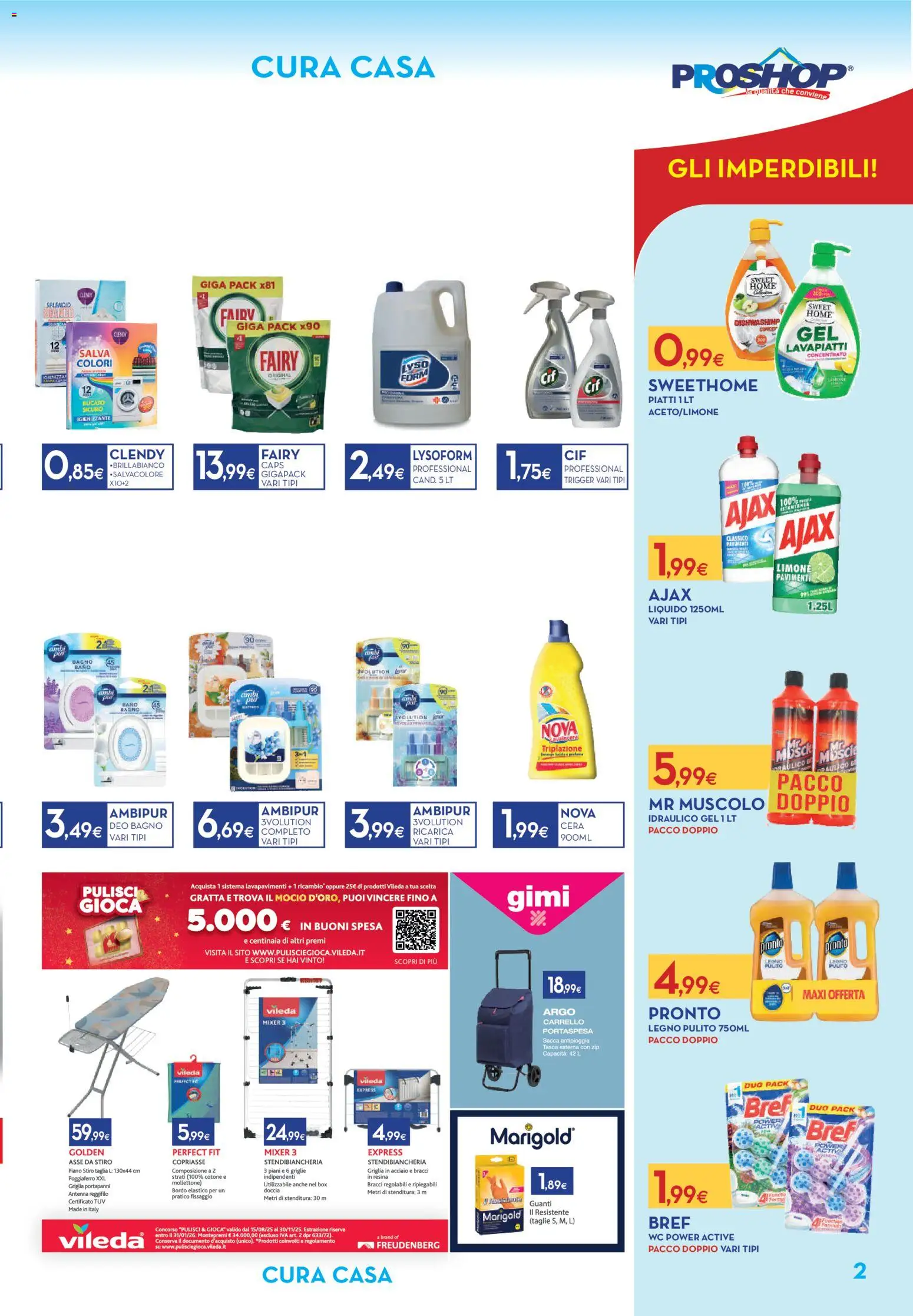 Volantino Proshop del 13.11.2025 | Pagina: 3 | Prodotti: Mocio, Guanti, WC, Bagno